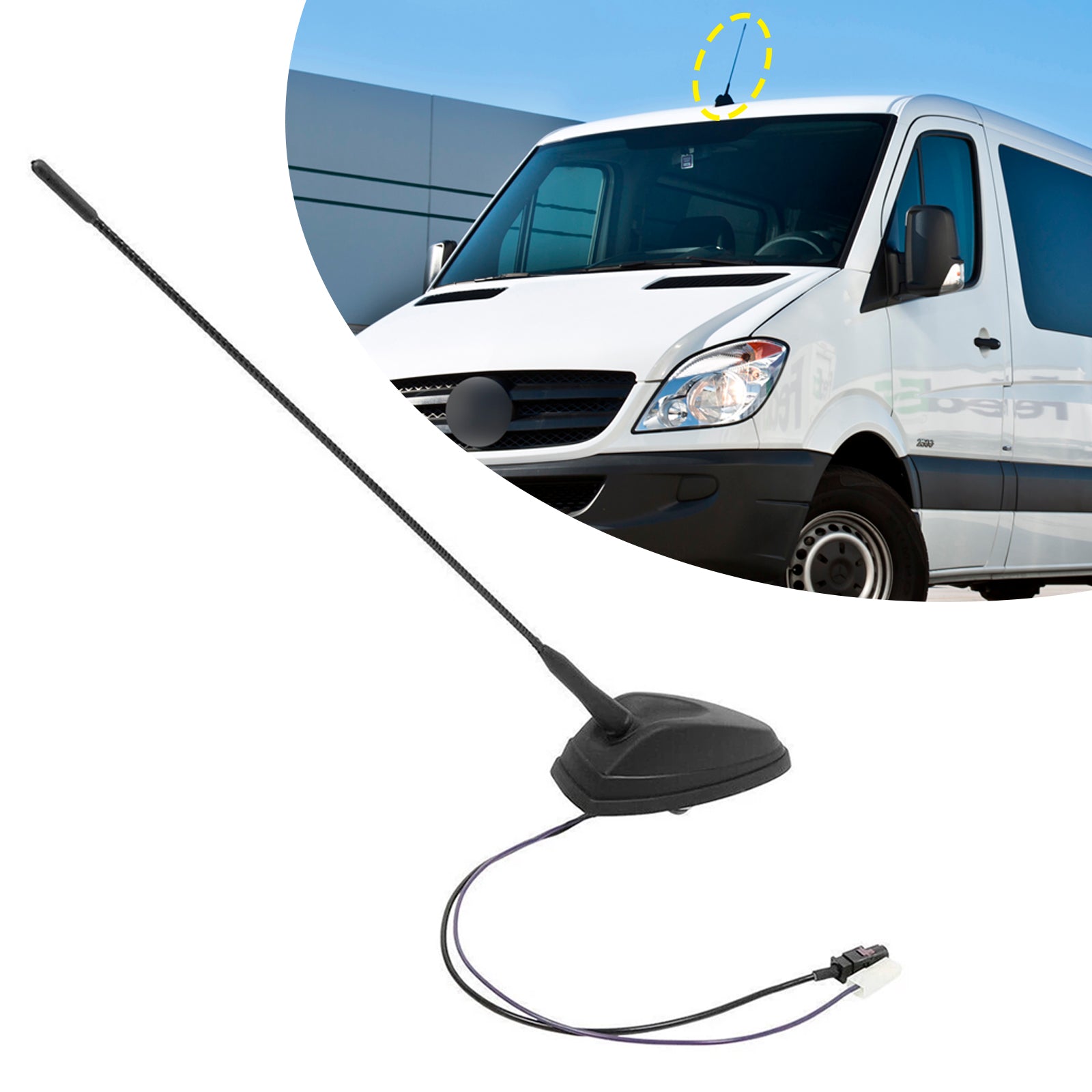 Antenna Roof Mounted Radio Aerial A9068200475 For Mercedes Sprinter W906 06-17