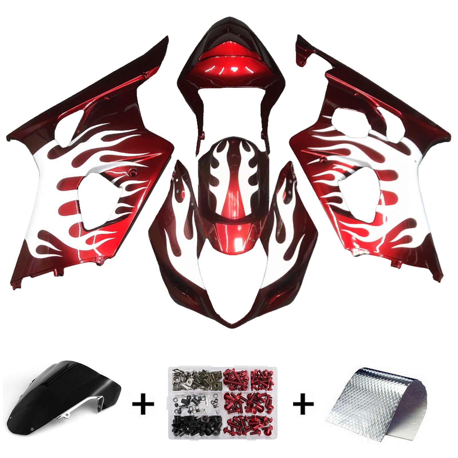 Kit de carenagem de injeção Abs de plástico para Suzuki GSXR1000 2003-2004 K3