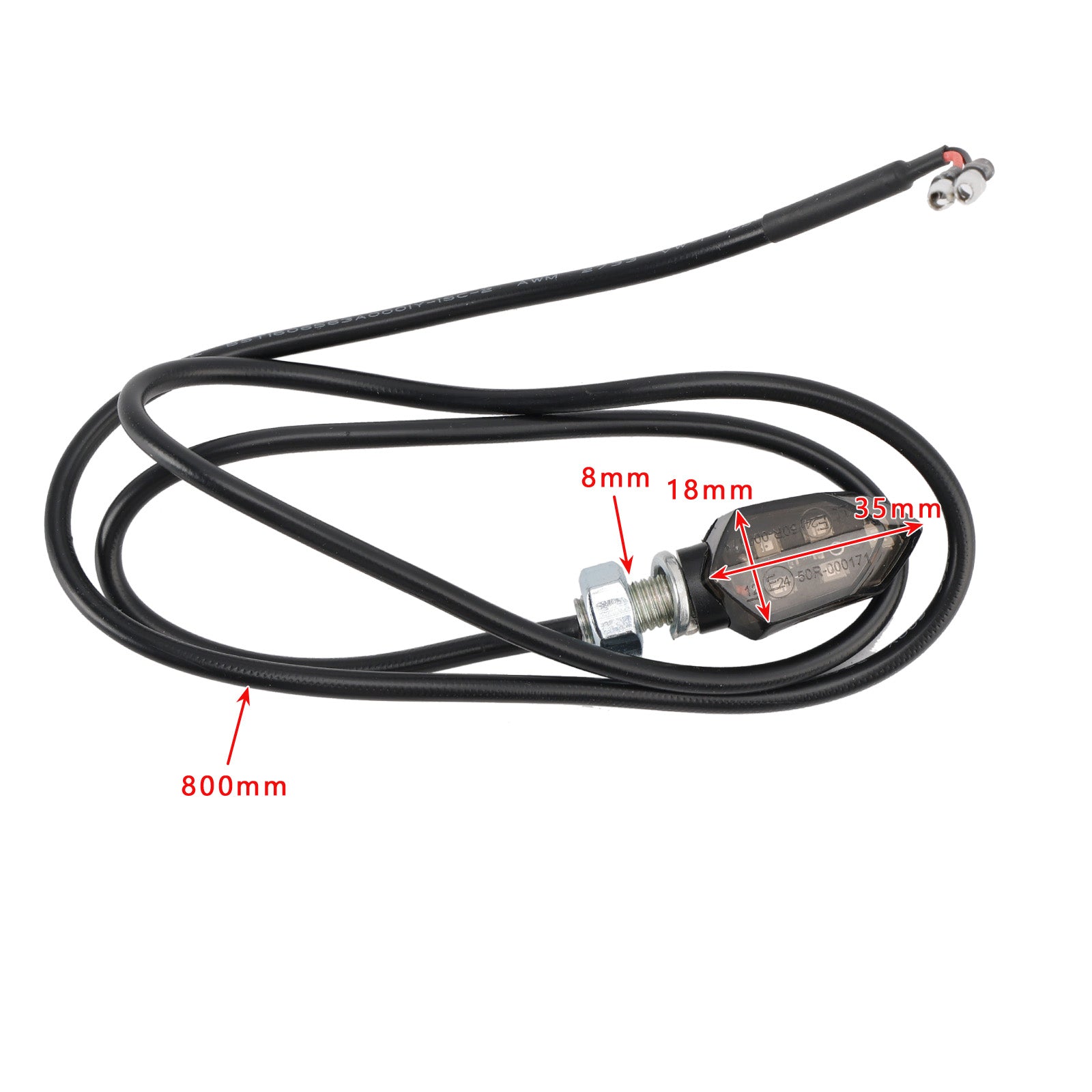 12V LED -blinkersindikatorljus 8mm universell motorcykel för Kawasaki