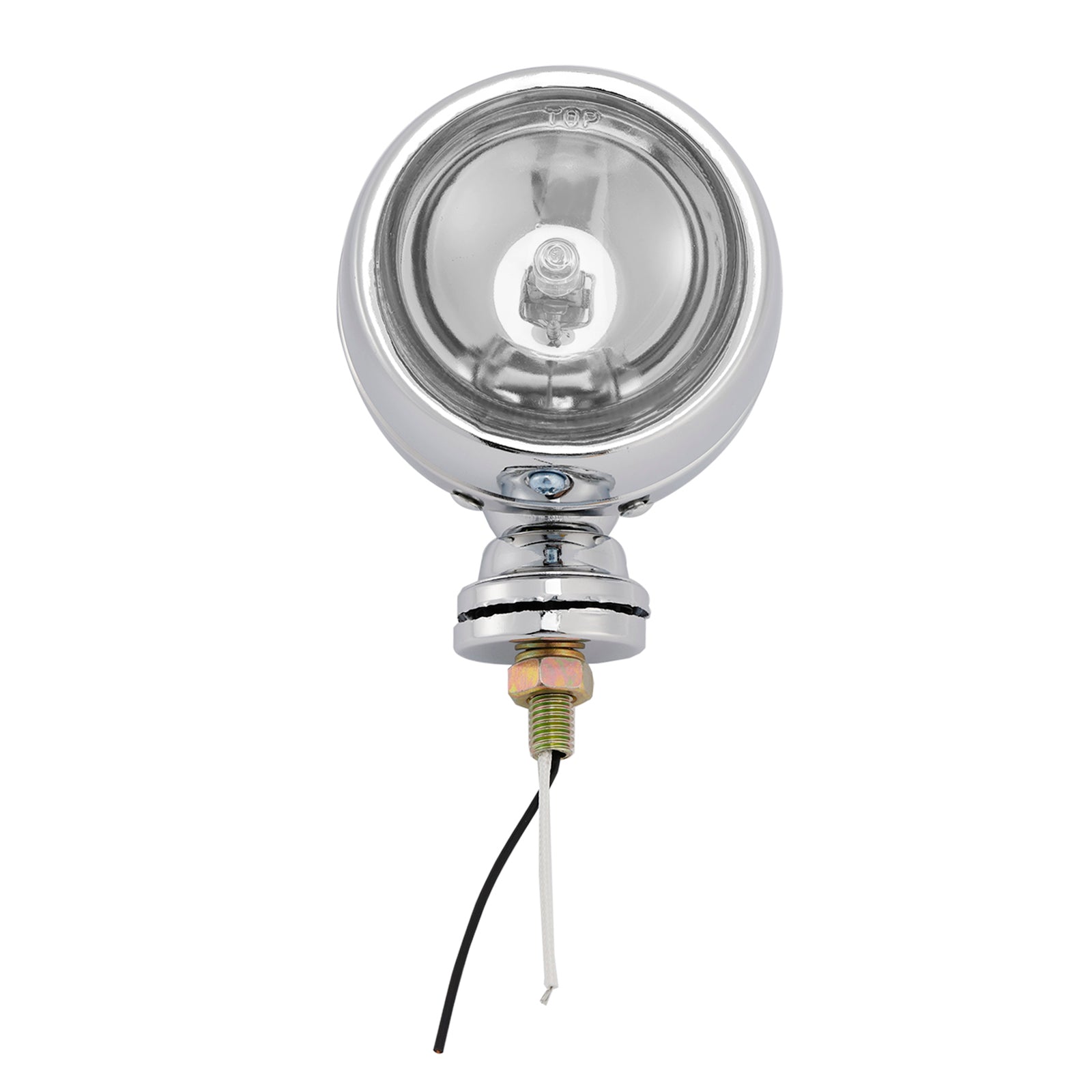 Motorcycle Beam Headlight Fog lampe personnalisée Chrome # D19 pour Racer Bobber Chopper