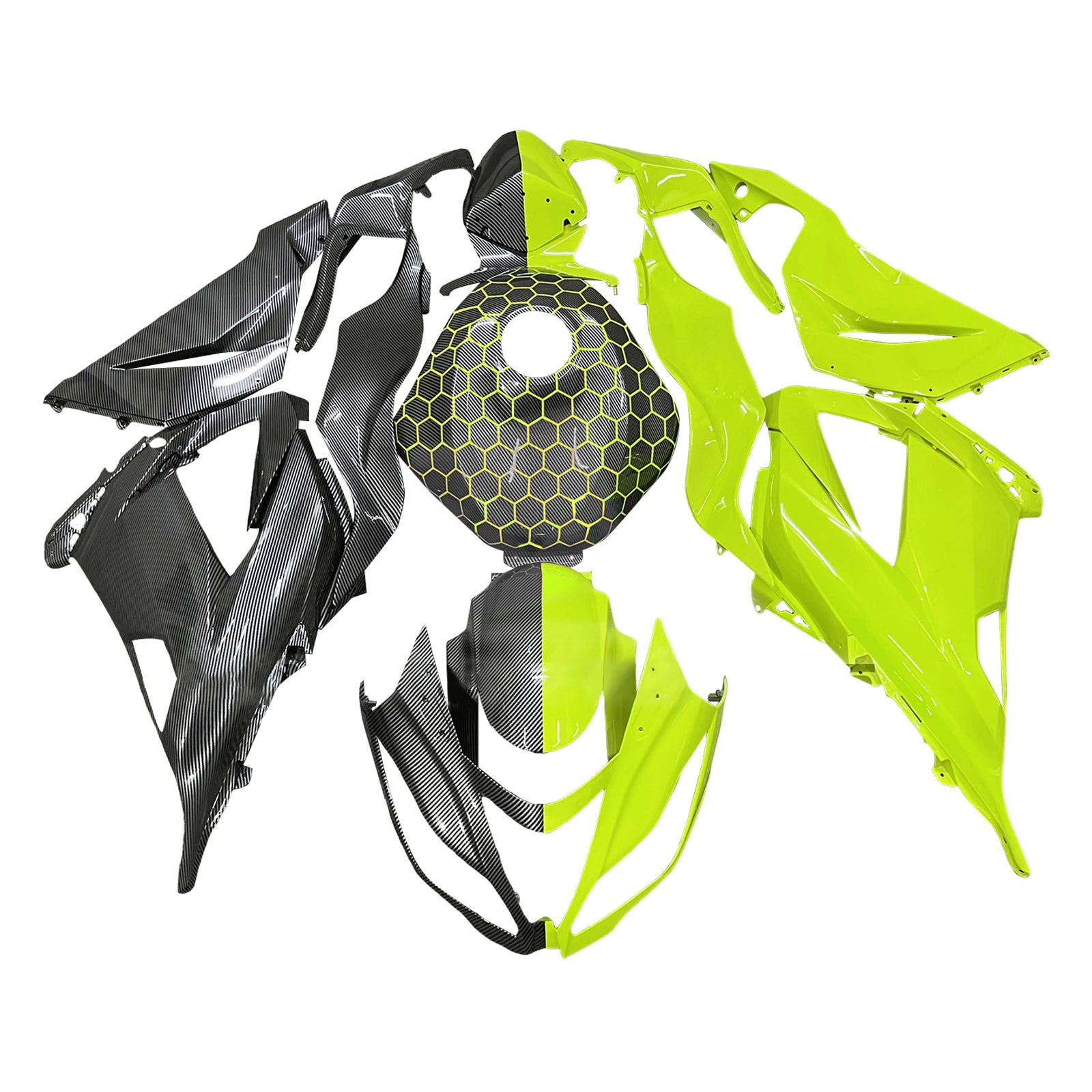 Injeksjon Fairing Kit Bodywork Plast Abs Fit for Kawasaki ZX6R 636 2013-2018