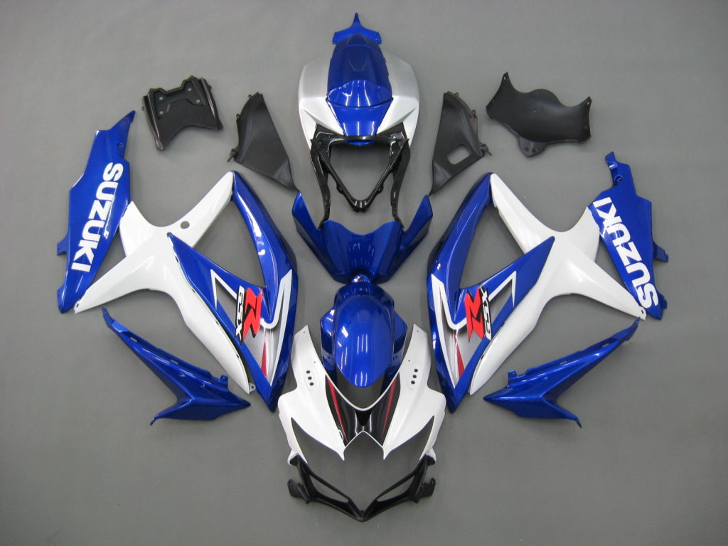 2008-2010 GSXR 600/750 Blue Bodywork Fairing ABS Injection Molded Plastics Set Generic