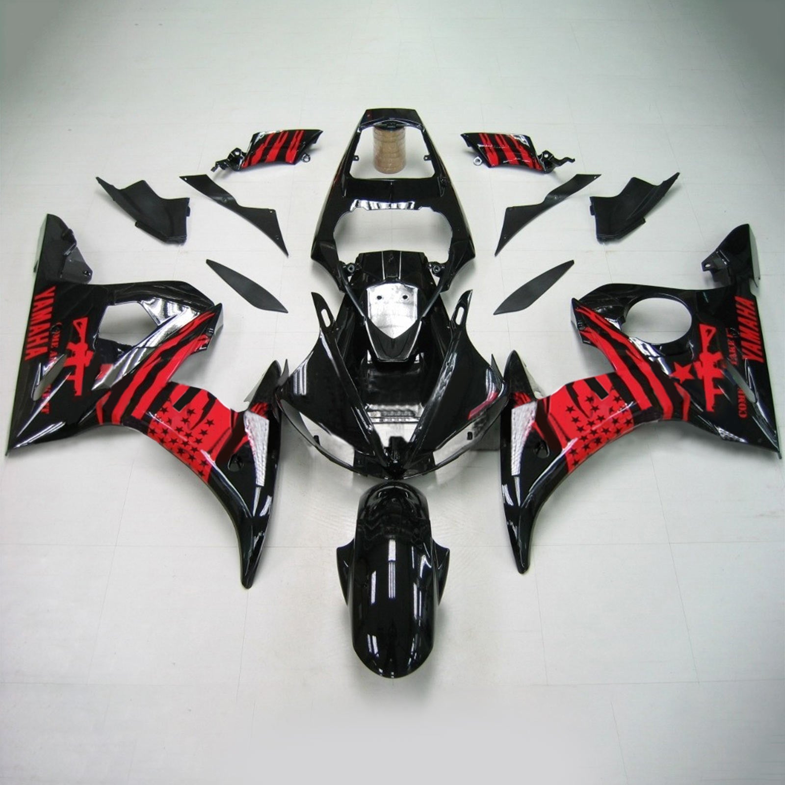 2005 Yamaha Yzf 600 R6 Kit de carénage injection de carrosserie en plastique ABS # 152