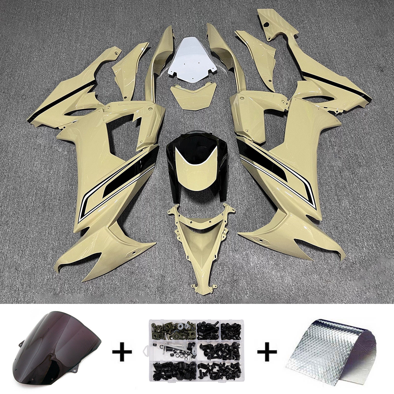 Injection Fairing Kit Bodywork Plastic ABS fit For Kawasaki ZX10R 2008-2010