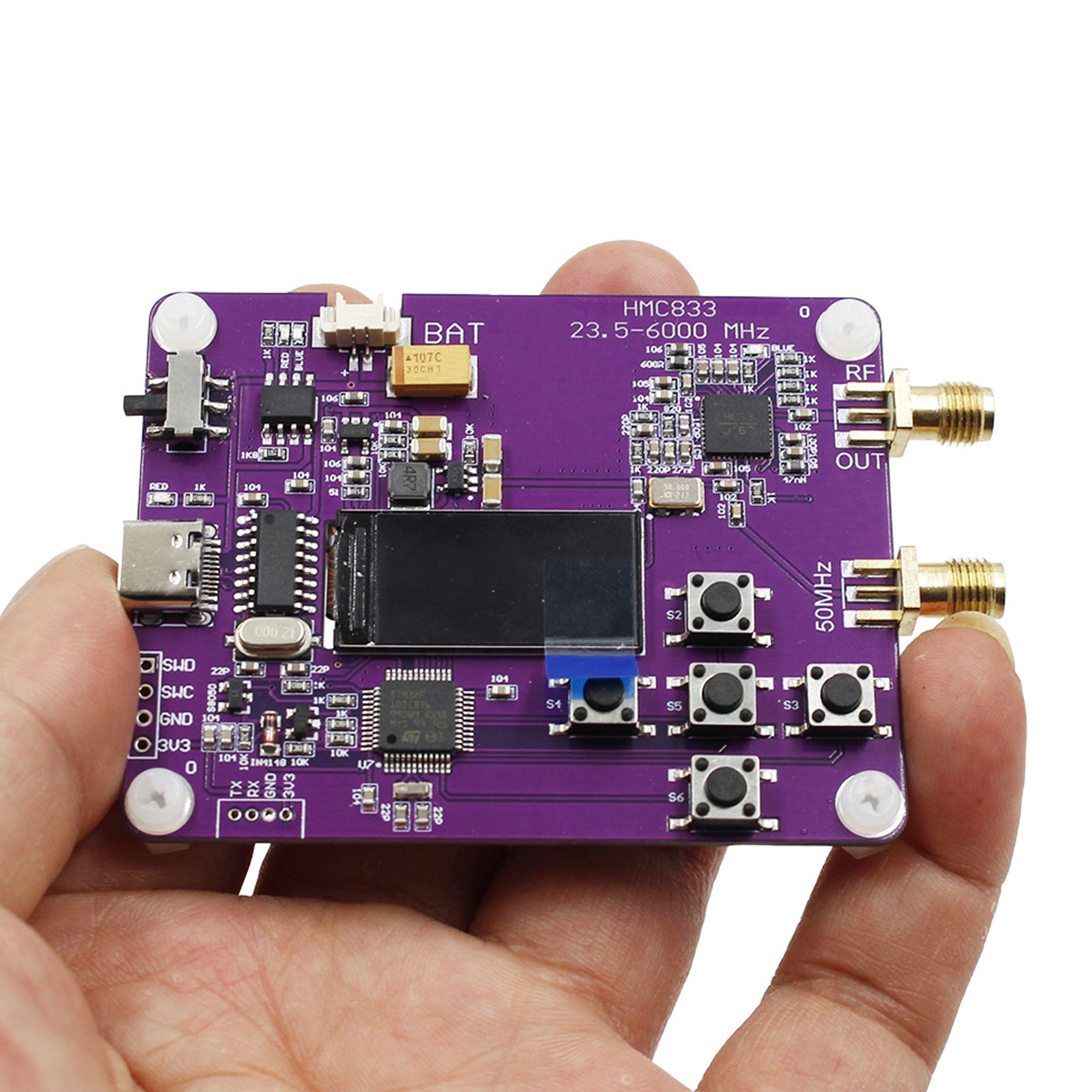 6GHz RF-signaalgenerator 23,5-6000MHz Toetsenbordversie Oled-scherm HMC833