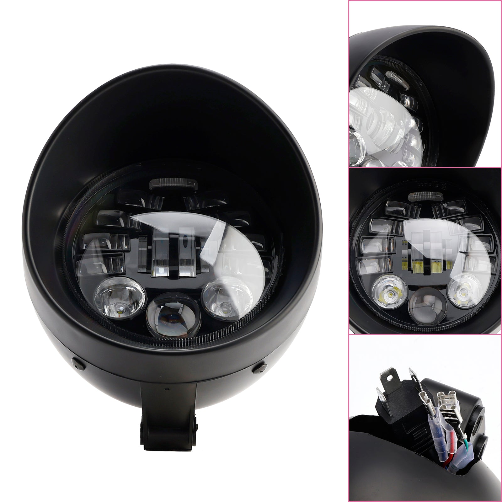 Lâmpada de névoa de farol de feixe multifuncional ajustes personalizados para pilotos bobber choom