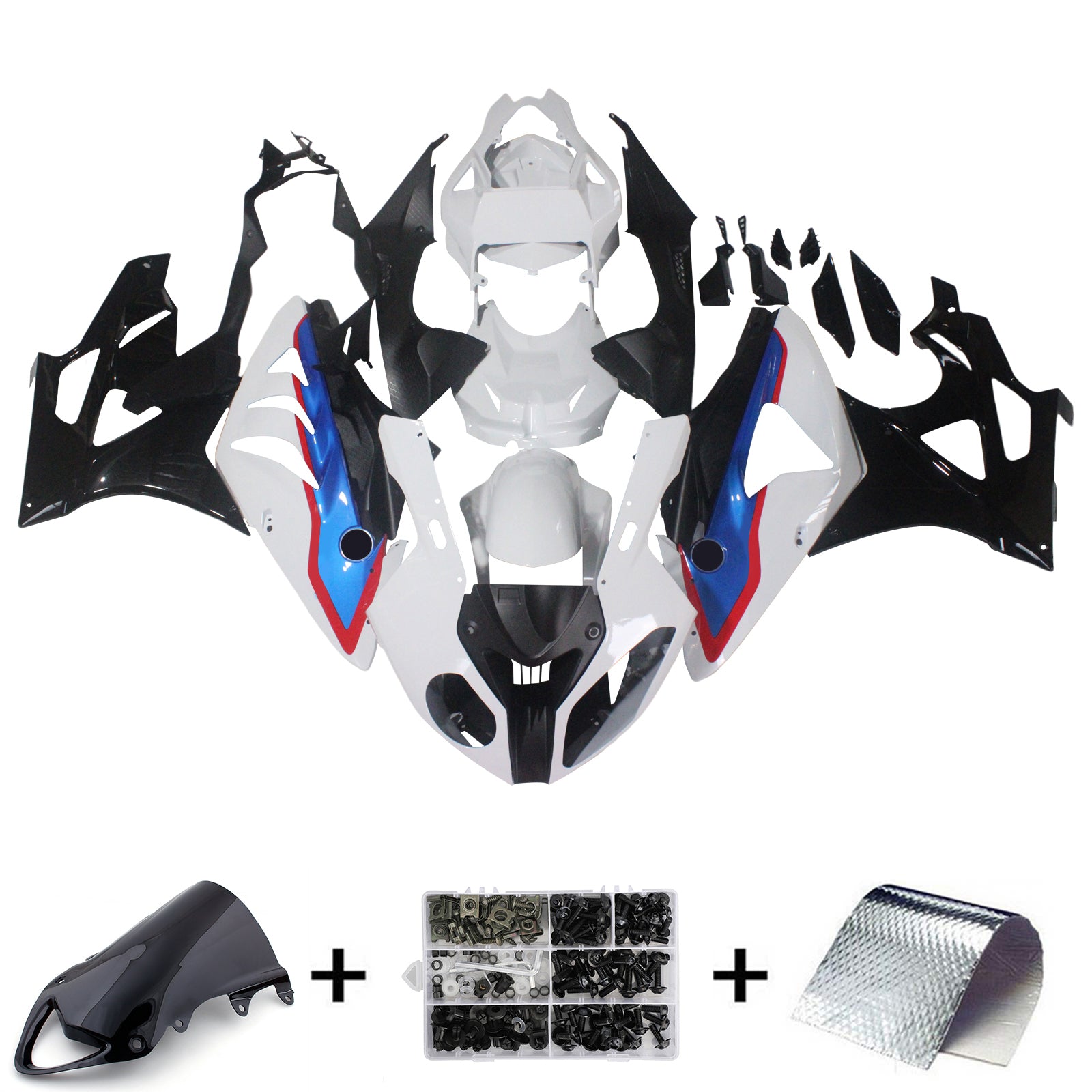 Injection Fairing Kit Bodywork Plastic ABS fit For BMW S1000RR 2009-2014