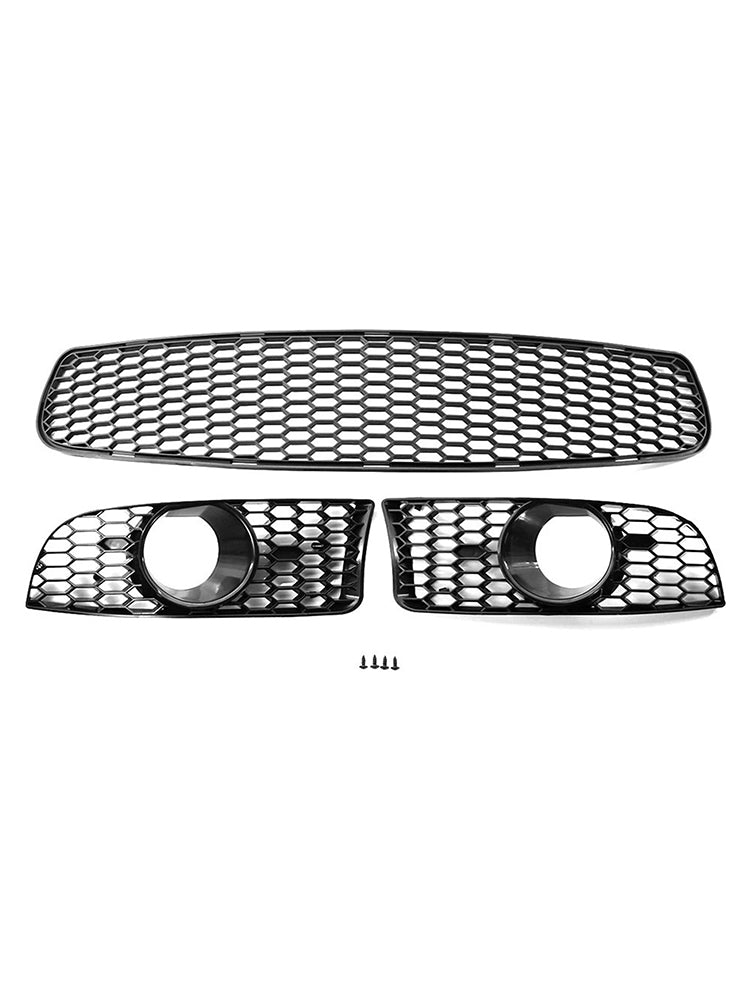 Front Bumper Lower Grille Set For BMW 3 Series E90 E92 E93 M3 Style 2009-2011