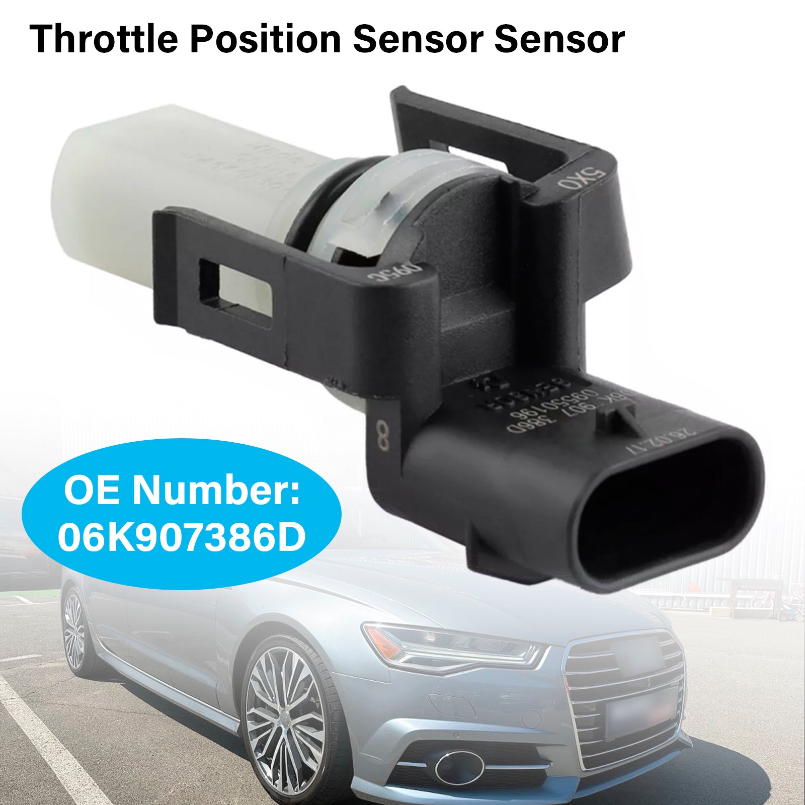 Motor insugningsrör löpare kontrollsensor 06K907386D för VW Golf Audi A4