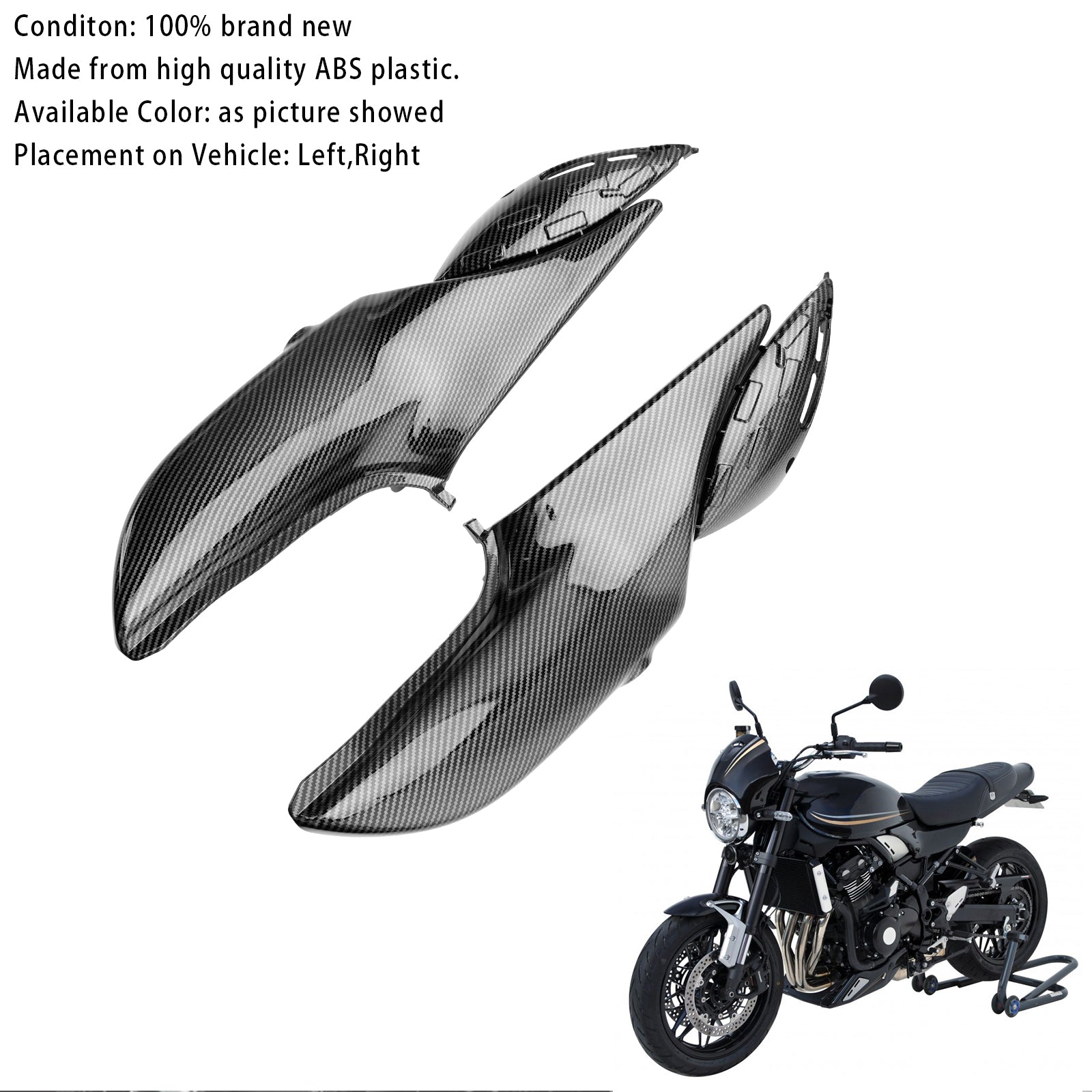 Side Frame Panel Protector Fairings Cover For Kawasaki Z900RS 2018-2024