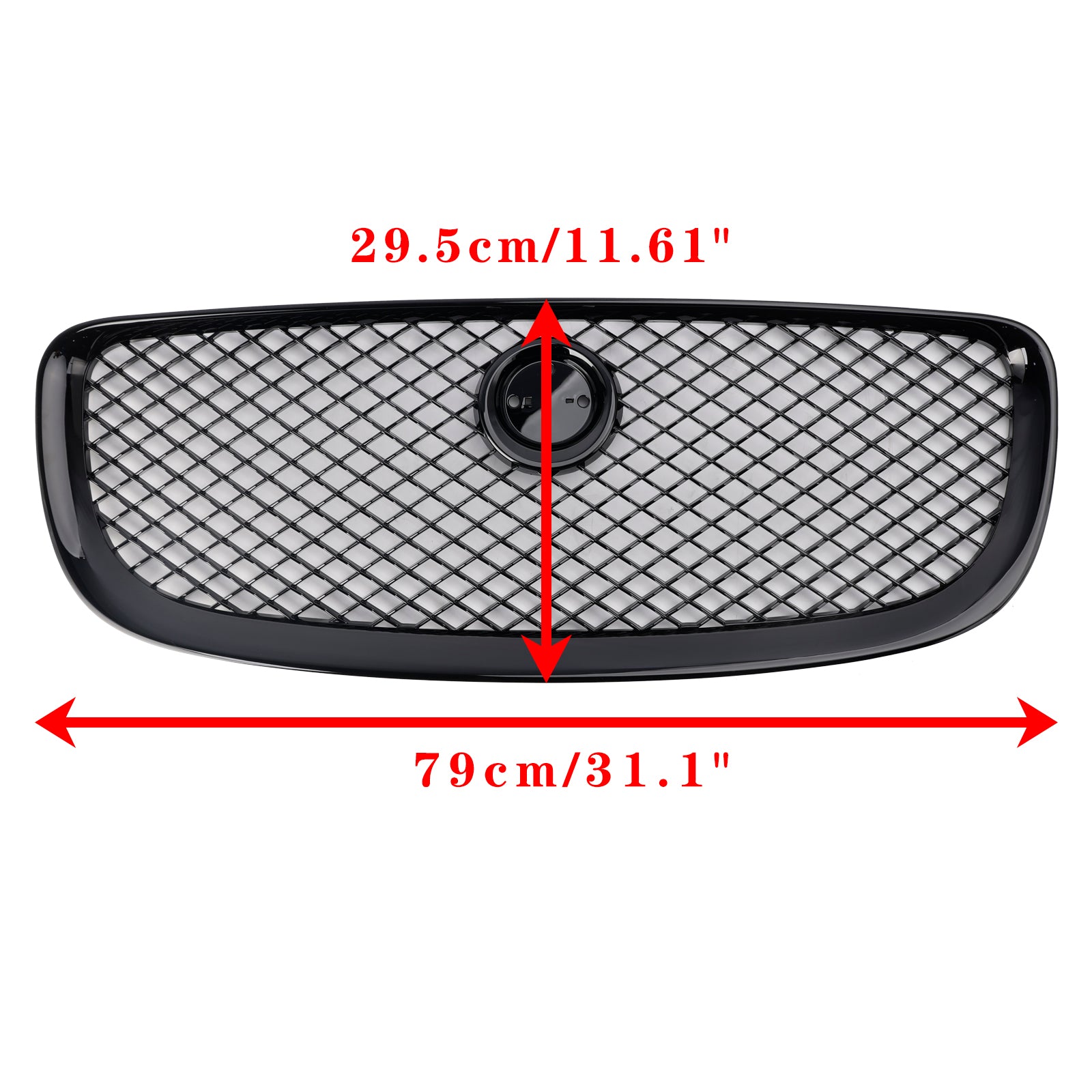 2010-2015 Jaguar XJ Gloss Black Front Bumper Grill Grille