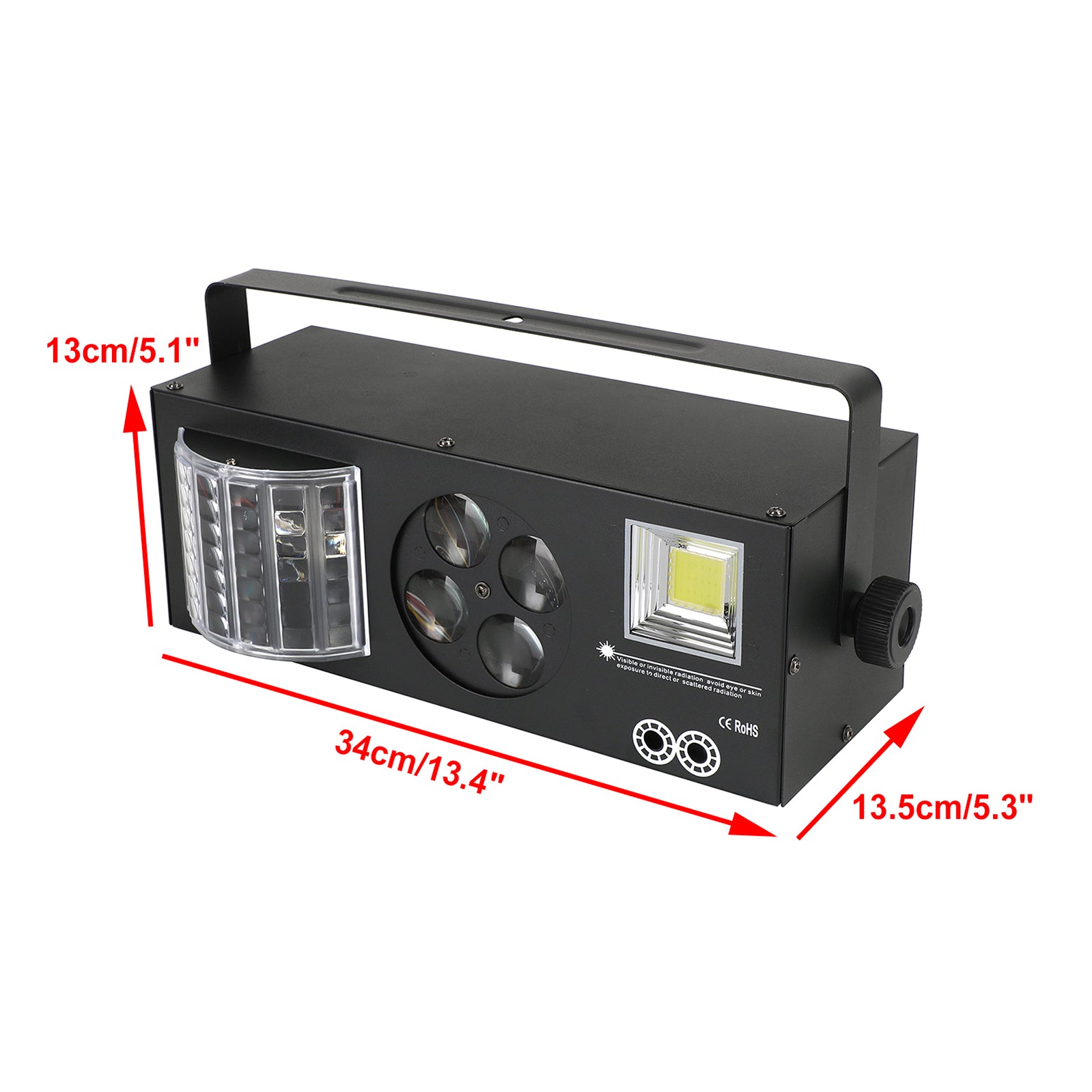 Lumières stroboscopiques à motif RGBW 4 en 1 80W, lumière de scène LED DMX DJ Disco Party + télécommande