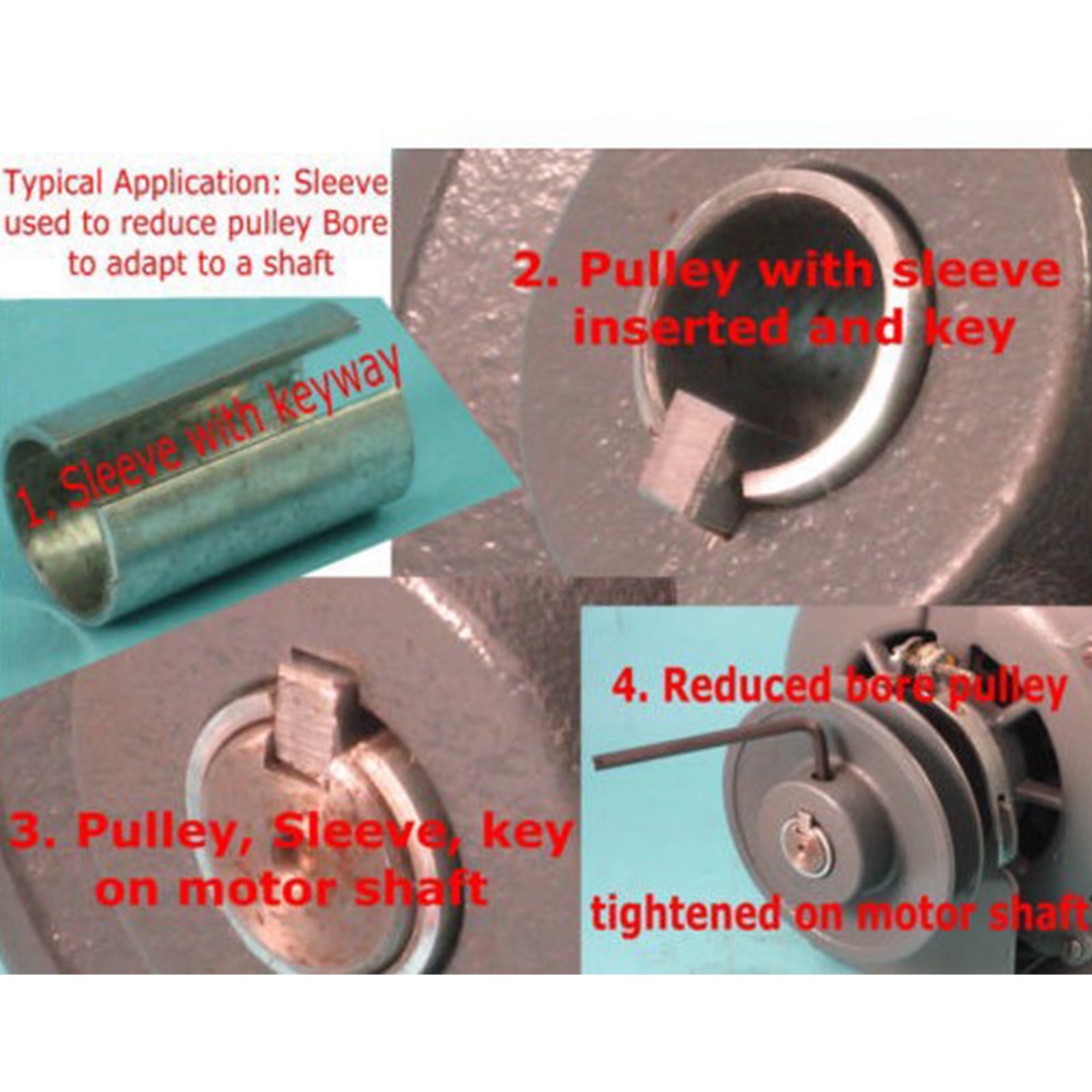 3/4" tot 1" inch met stapsleutel gasmotorpoelie krukashulsadapter Predator