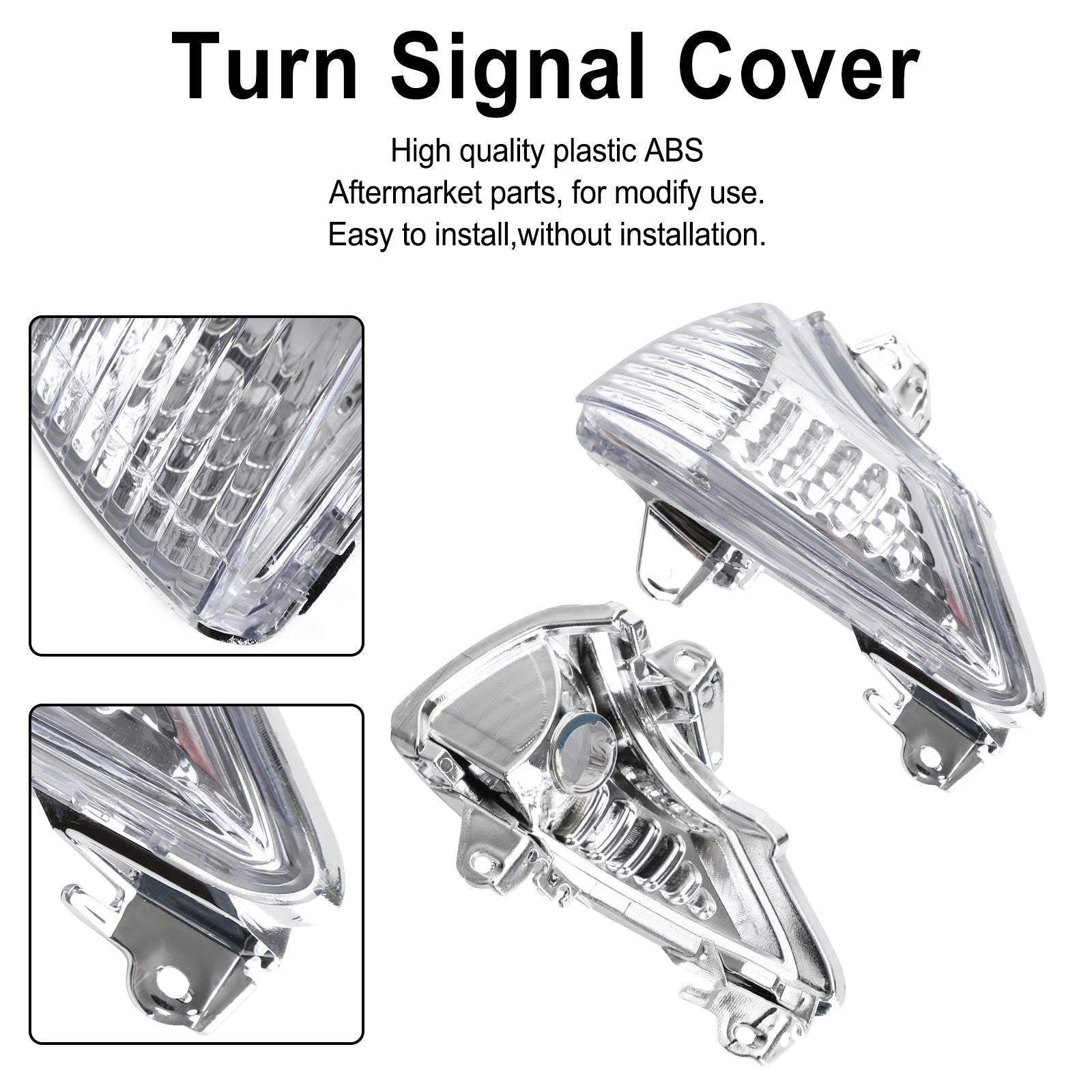 Front Turn Signals Cover For Kawasaki ER-6N EX650 Ninja 650 400R EX400 Clear