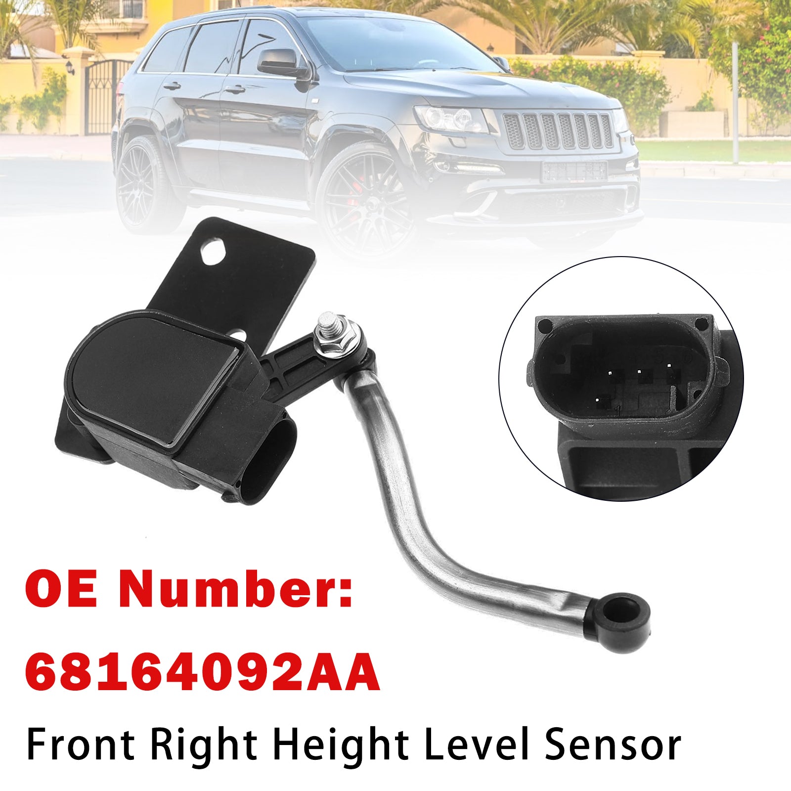 Front Right Height Level Sensor 68164092AA For Jeep Grand Cherokee 2011-2015