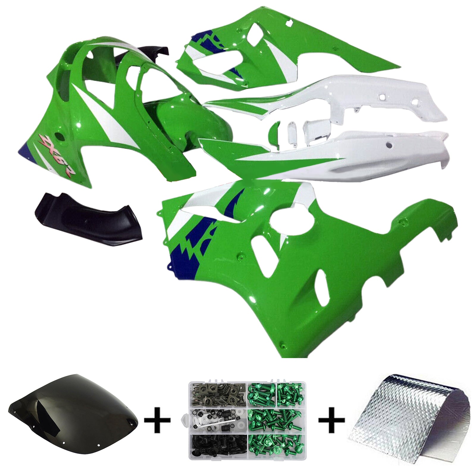 1994-1997 Kawasaki ZX-6R Kit de carénage d'injection carrosserie plastique ABS