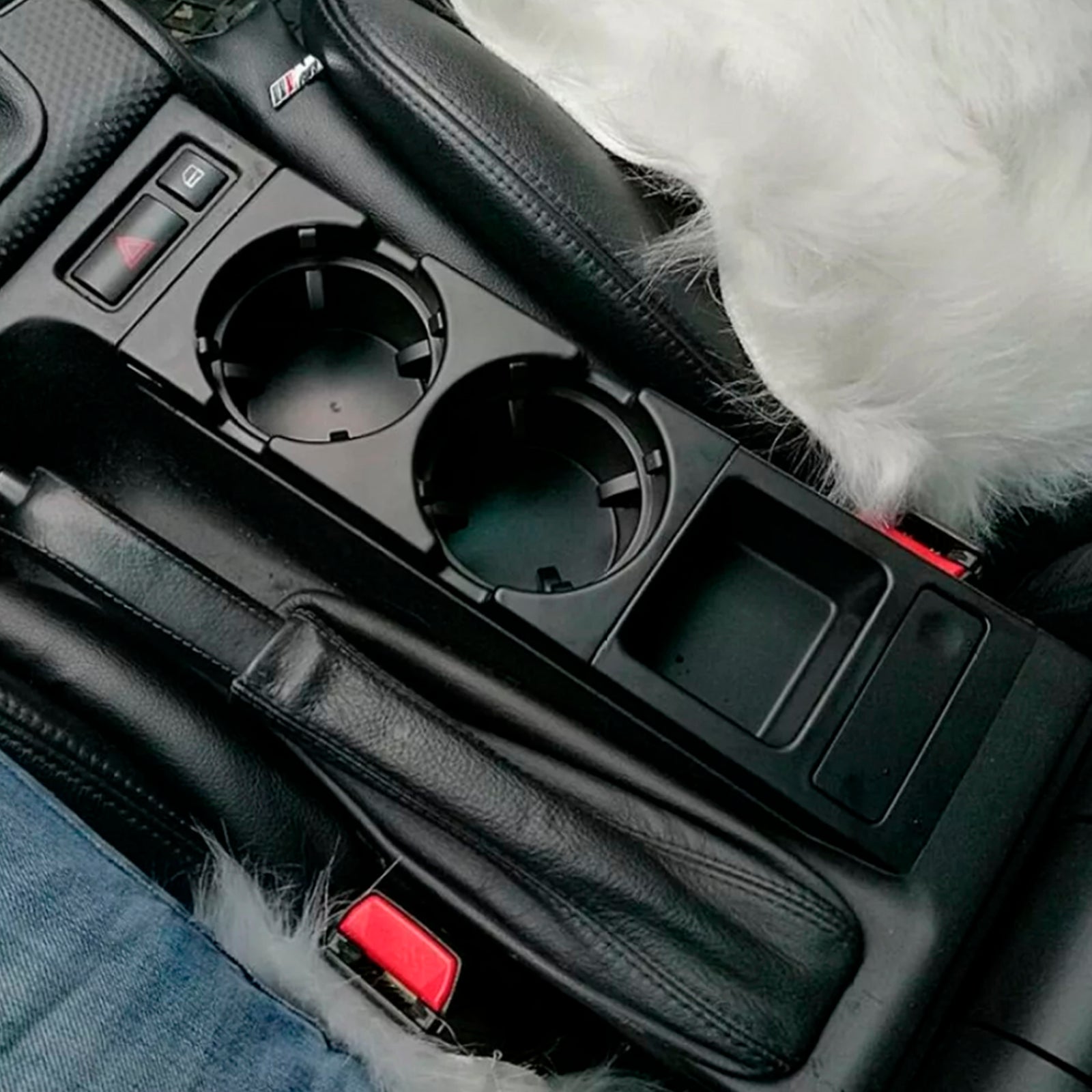 1999-2005 BMW 3 Series E46 4 Door Black Center Console Trim Base Cup Coin Holder 51168218305