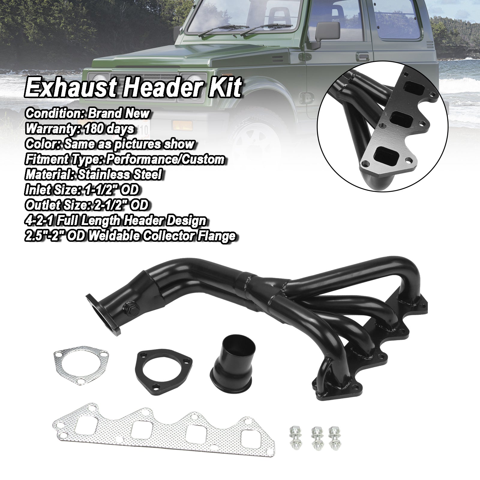 Coletor de cabeçalho FAT FIT Suzuki Samurai Sidekick 1.3L 1.6L Fit Geo Tracker