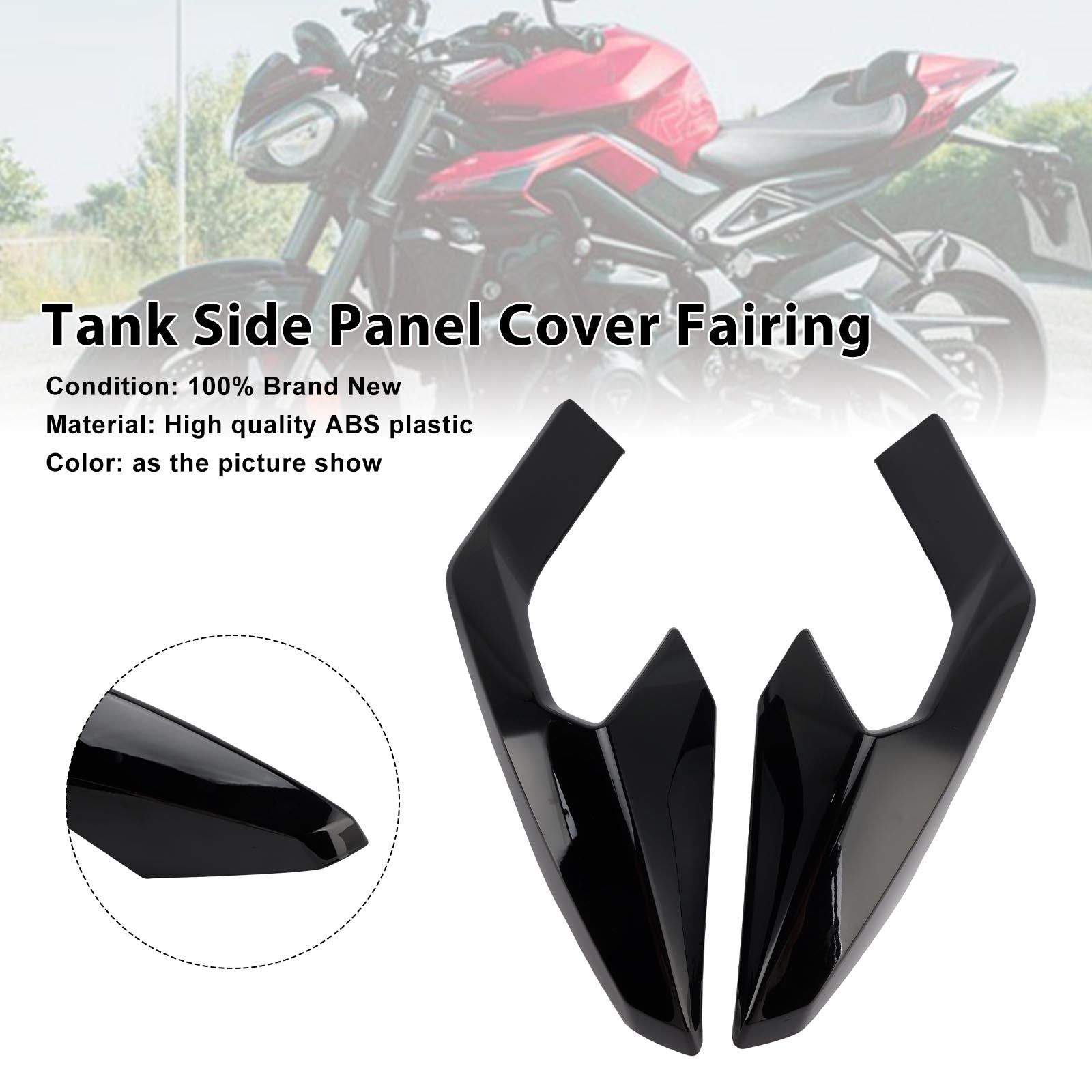 2023-2025 Street Triple 765 R/RS Carénage du panneau de couverture latérale du réservoir