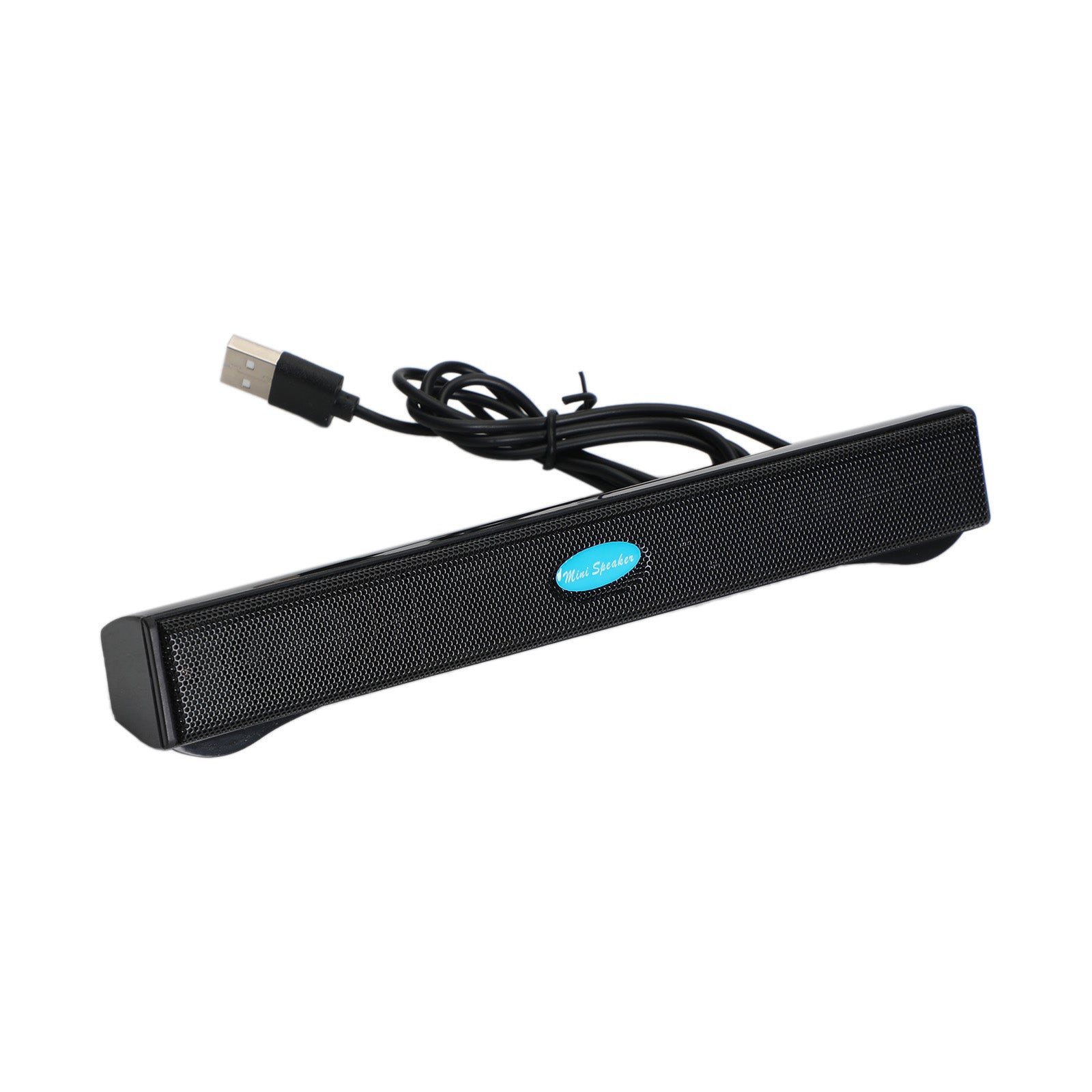 USB Wired Computer Speakers Stereo Sound Bar 3.5mm Jack for Desktop Laptop Black