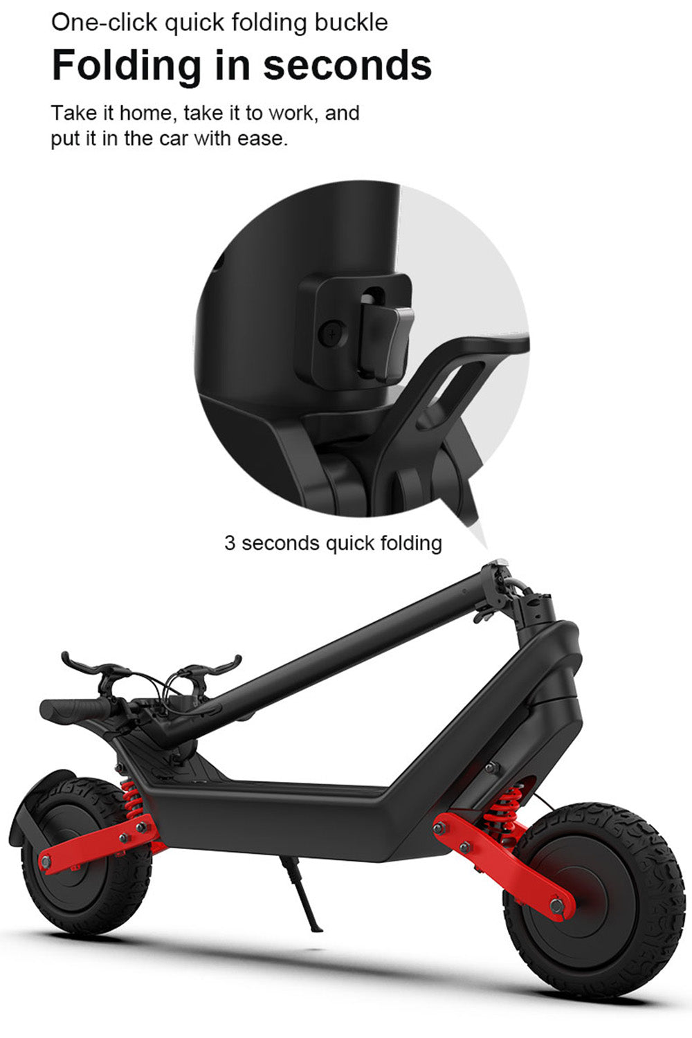 Adult High-Power Long-Range 2400W Off-road Dual-Drive Folding Electric Scooter