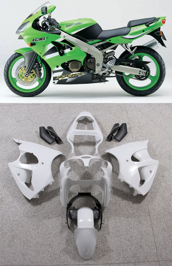 Kit de carénage Kawasaki ZX6R 636 ZZR600 2000-2002 2005-2008