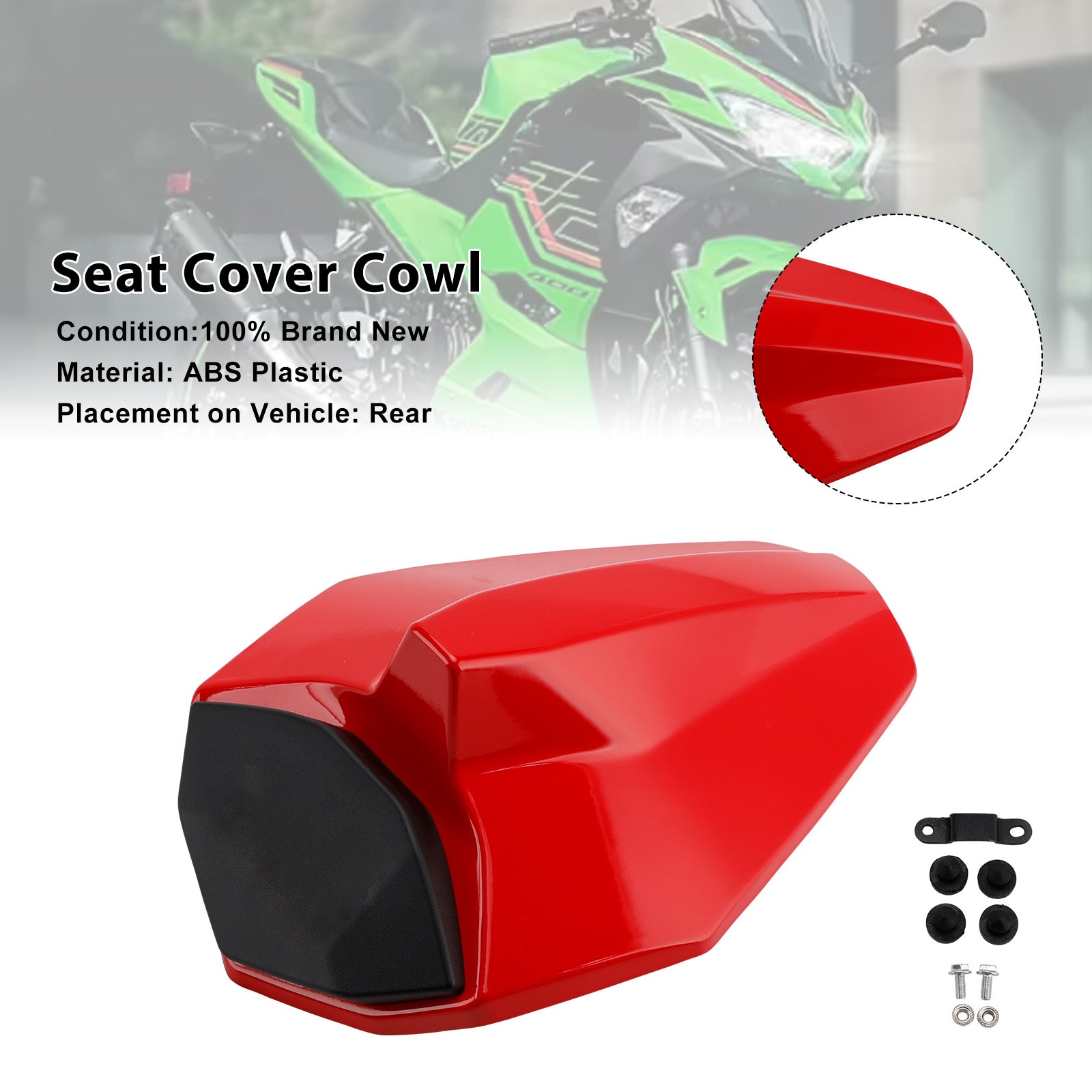 Racing Tail Rear Seat Fairing Cowl for Kawasaki ZX25R ZX4R ZX4RR 20-25