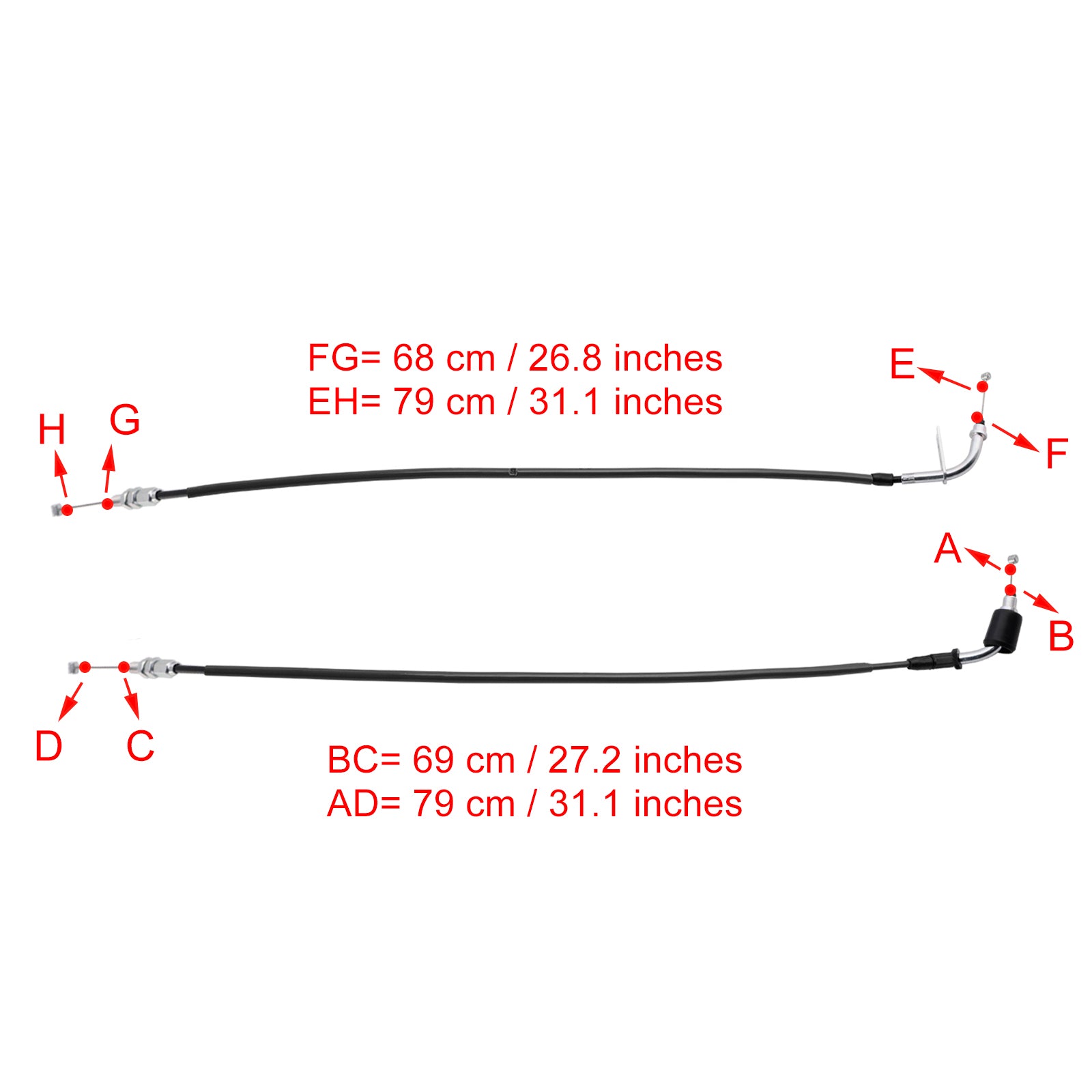 2009-2016 Suzuki GSXR1000 gasreglage svart svart