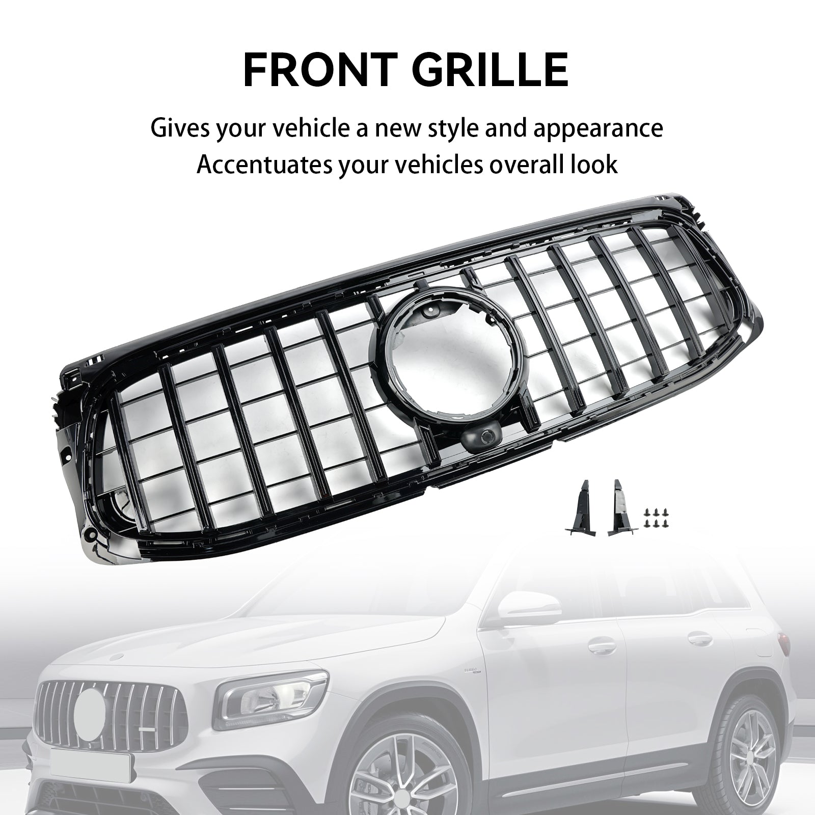 Grille de pare-chocs avant noire brillante Mercedes Benz GLB X247 AMG-Line 2020-2023