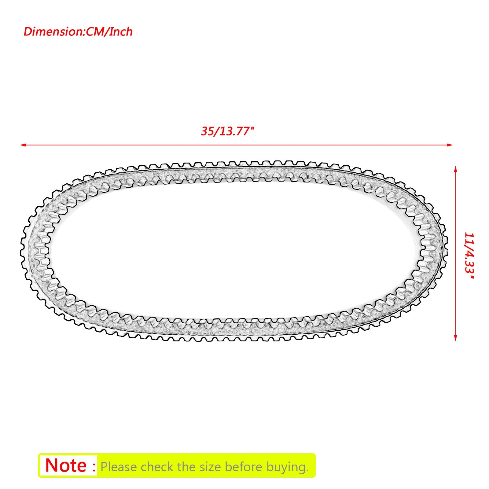 CORREIA DE TRANSMISSÃO PARA TRITON OUTBACK 300 E 400 BAJA 400 SM SUPERMOTO EFI 22500-E10-030