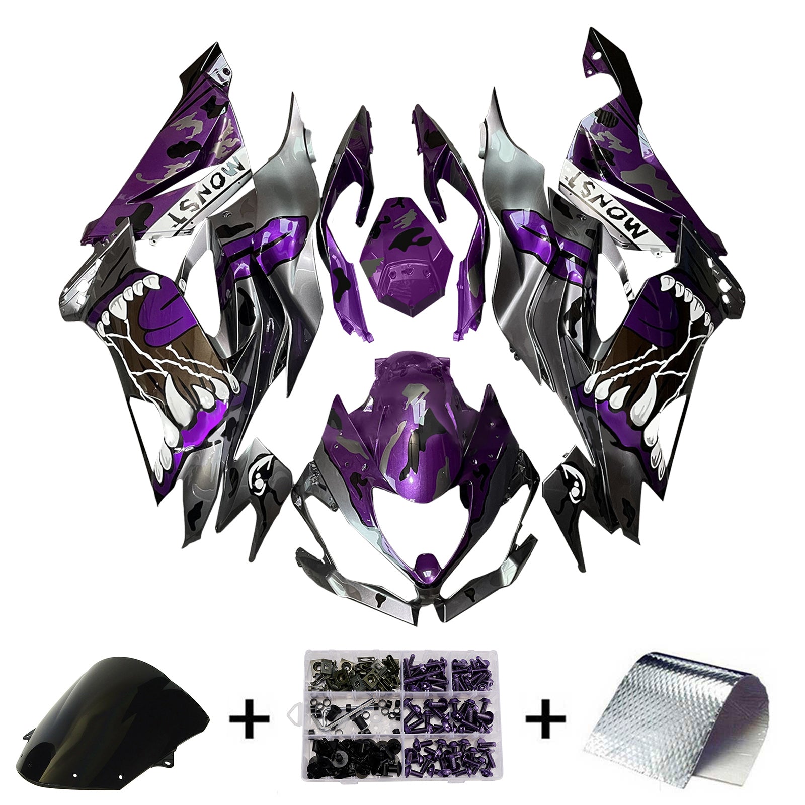 Injectiekuipset carrosserie kunststof ABS geschikt voor Kawasaki ZX6R 2019-2023