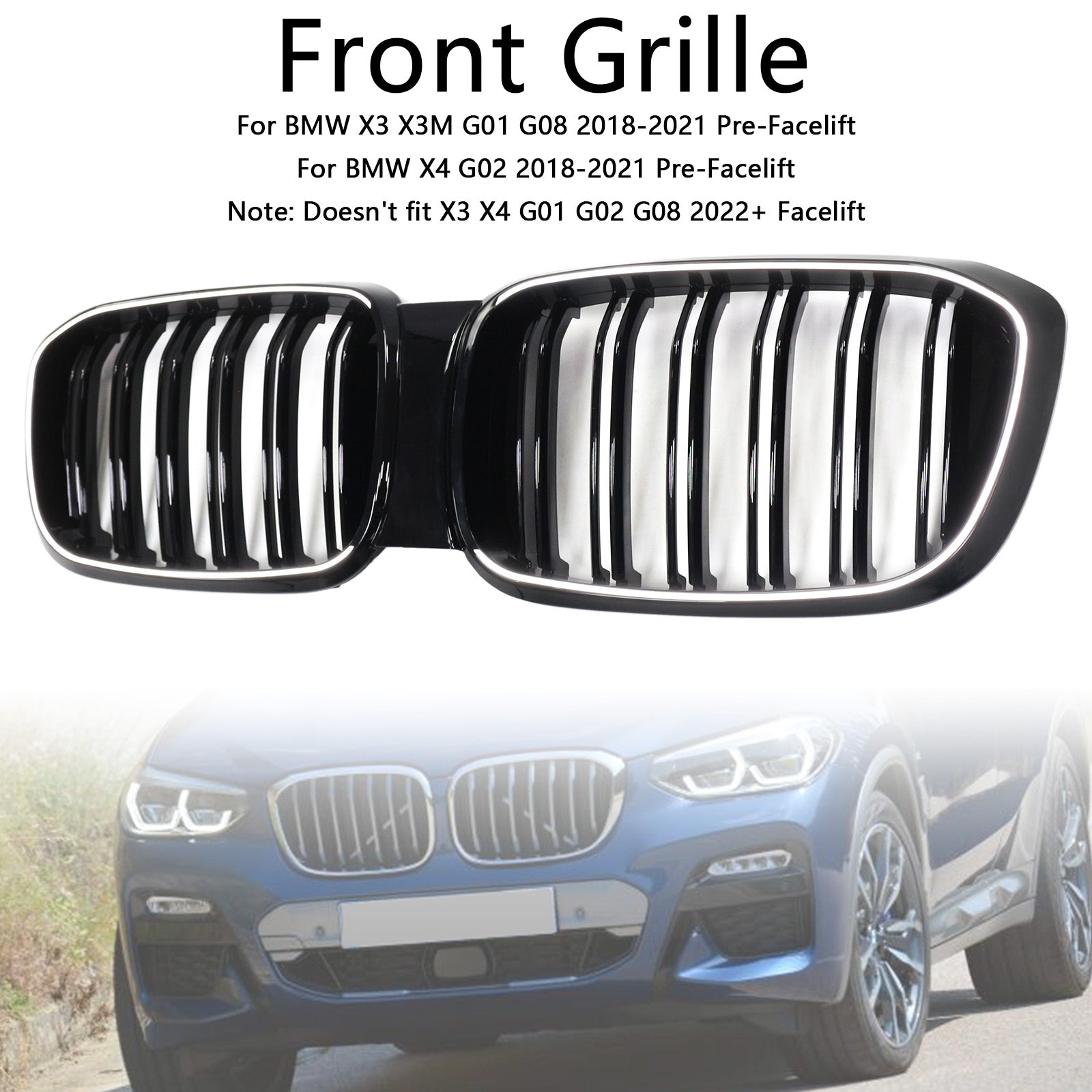 2018-2021 BMW X4 G02 pré-lifting grille de calandre avant 51138469959 51138469959