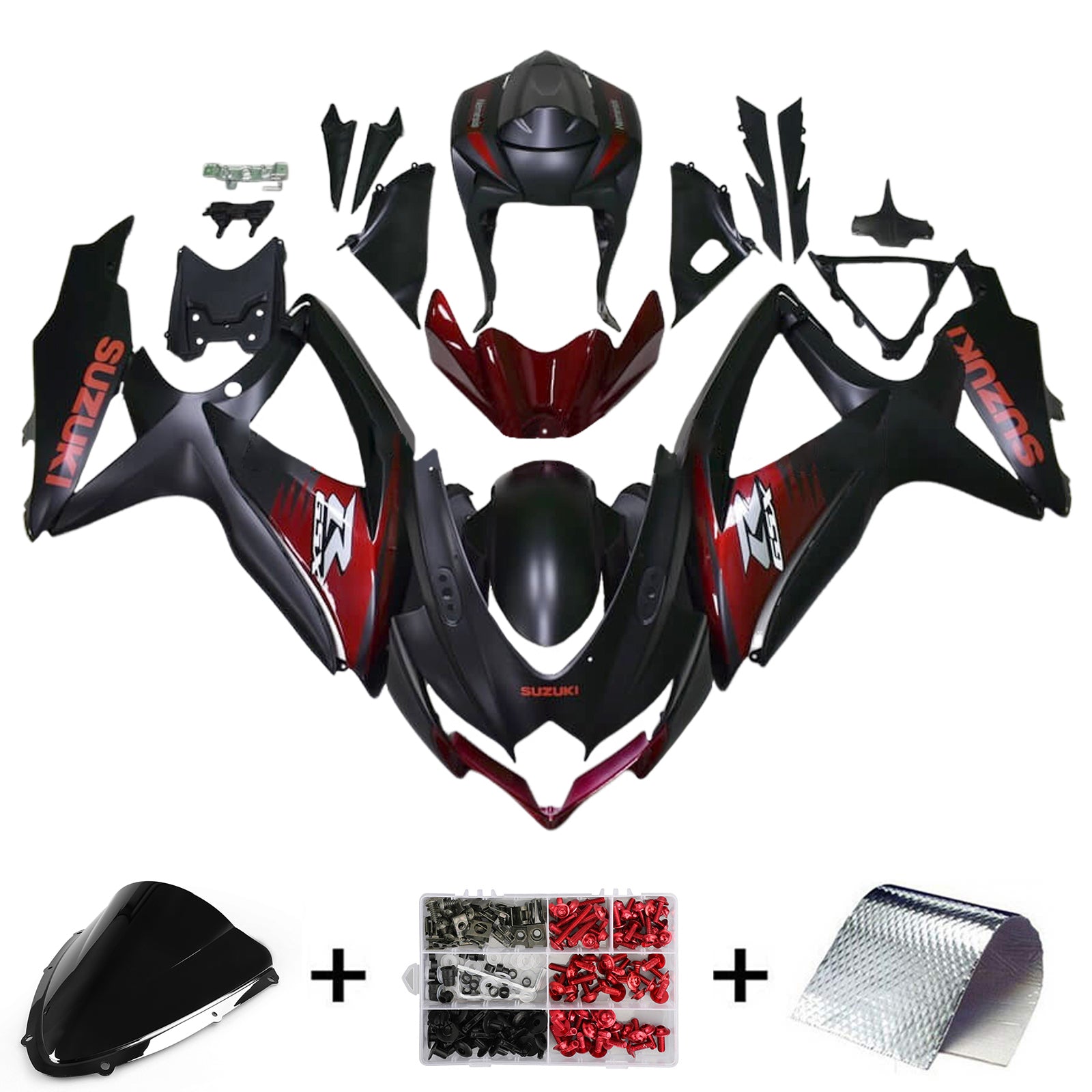 2008-2010 Suzuki GSXR 600/750 K8 Injection Fairing Kit Bodywork Plastic ABS