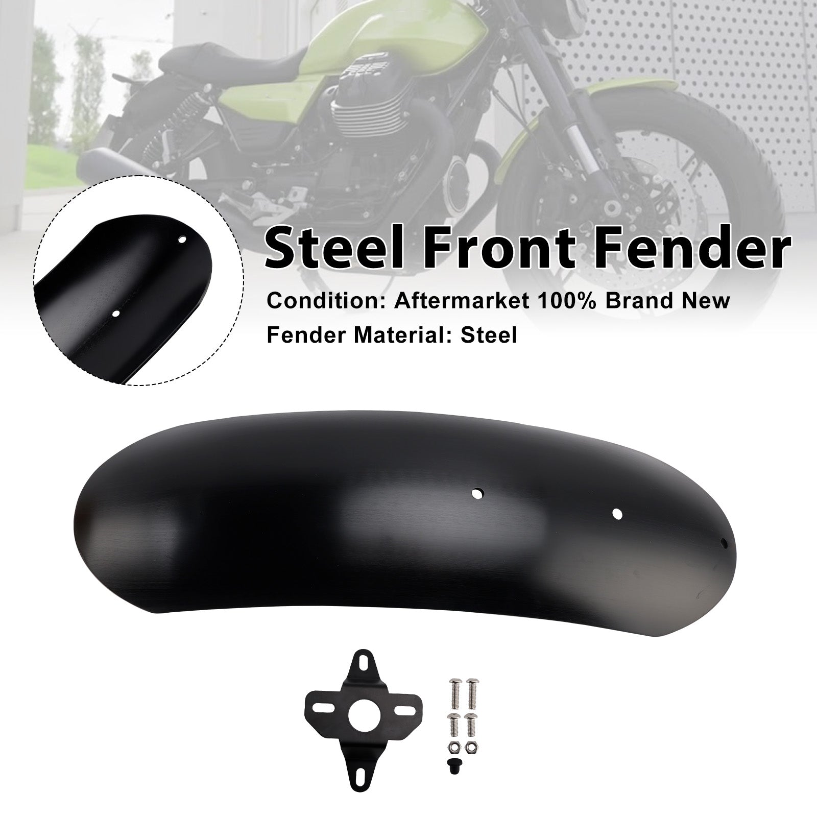2017-2025 For MOTO GUZZI V7 Milano/Carbon/Rough Steel Front Fender Mudguard