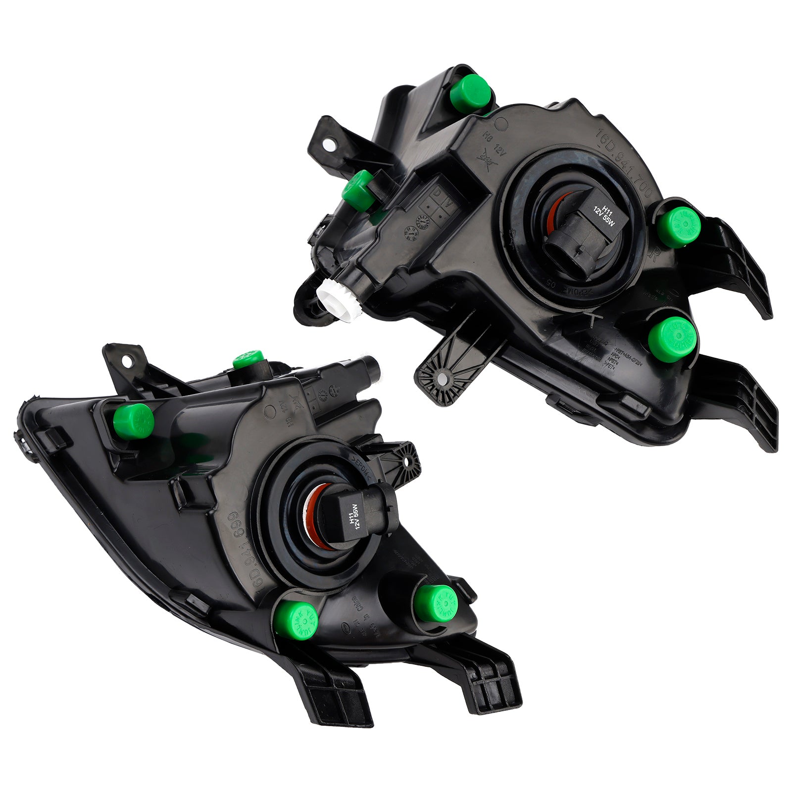 2015-2018 VW Volkswagen Jetta Pair Front Bumper Clear Lens Fog Light Lamp