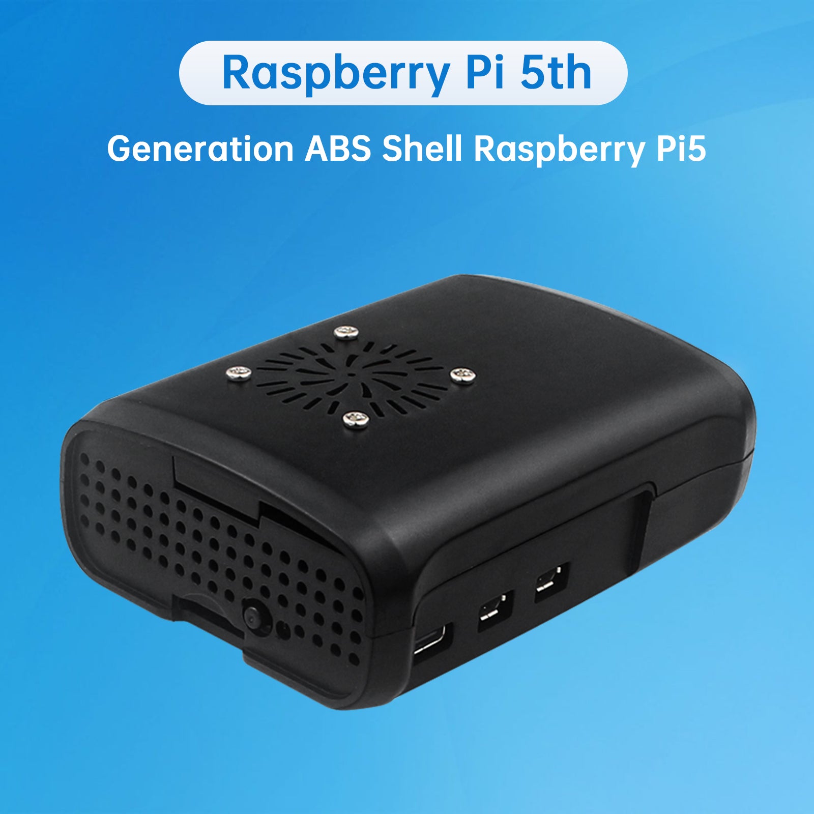 ABS-schaal Raspberry Pi5/5B spuitgegoten beschermende schaal met actieve radiator