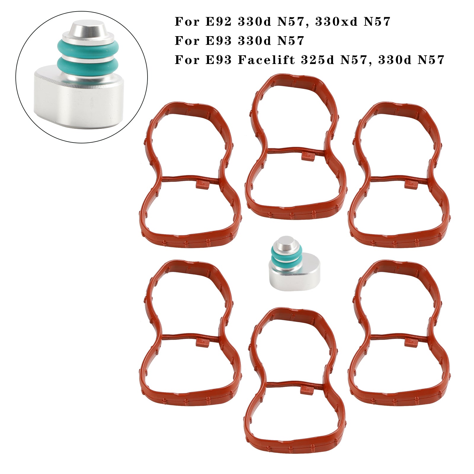 6PCS Inlaatspruitstuk Pakking 1167807480 Fit BMW E90-93 F10 F11 F07 X5 X6 N57