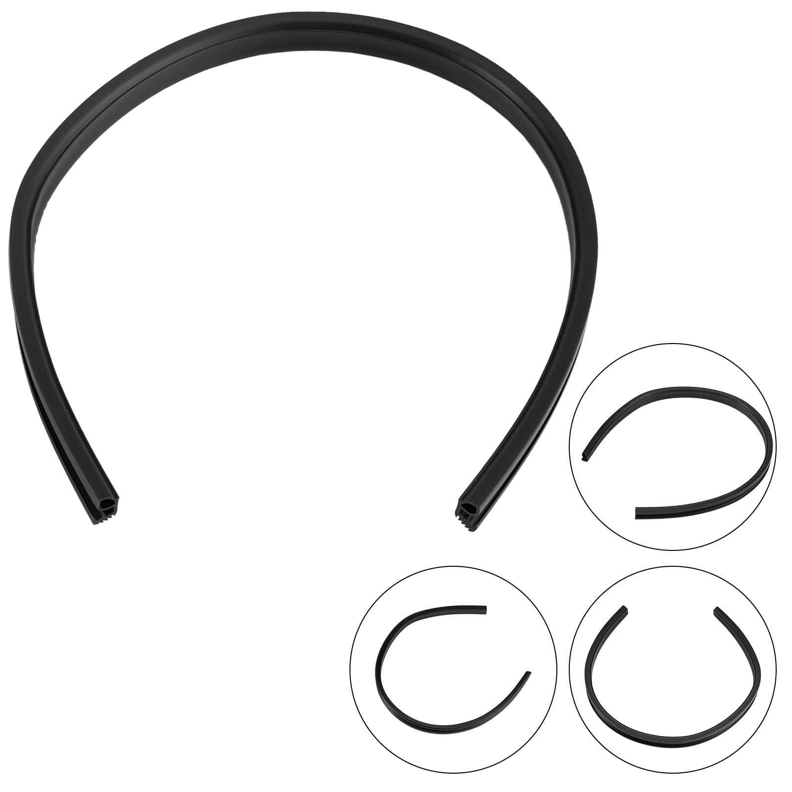 Junta de puerta inferior de lavavajillas (negra) 154859401 para algunos Frigidaire/Electrolux