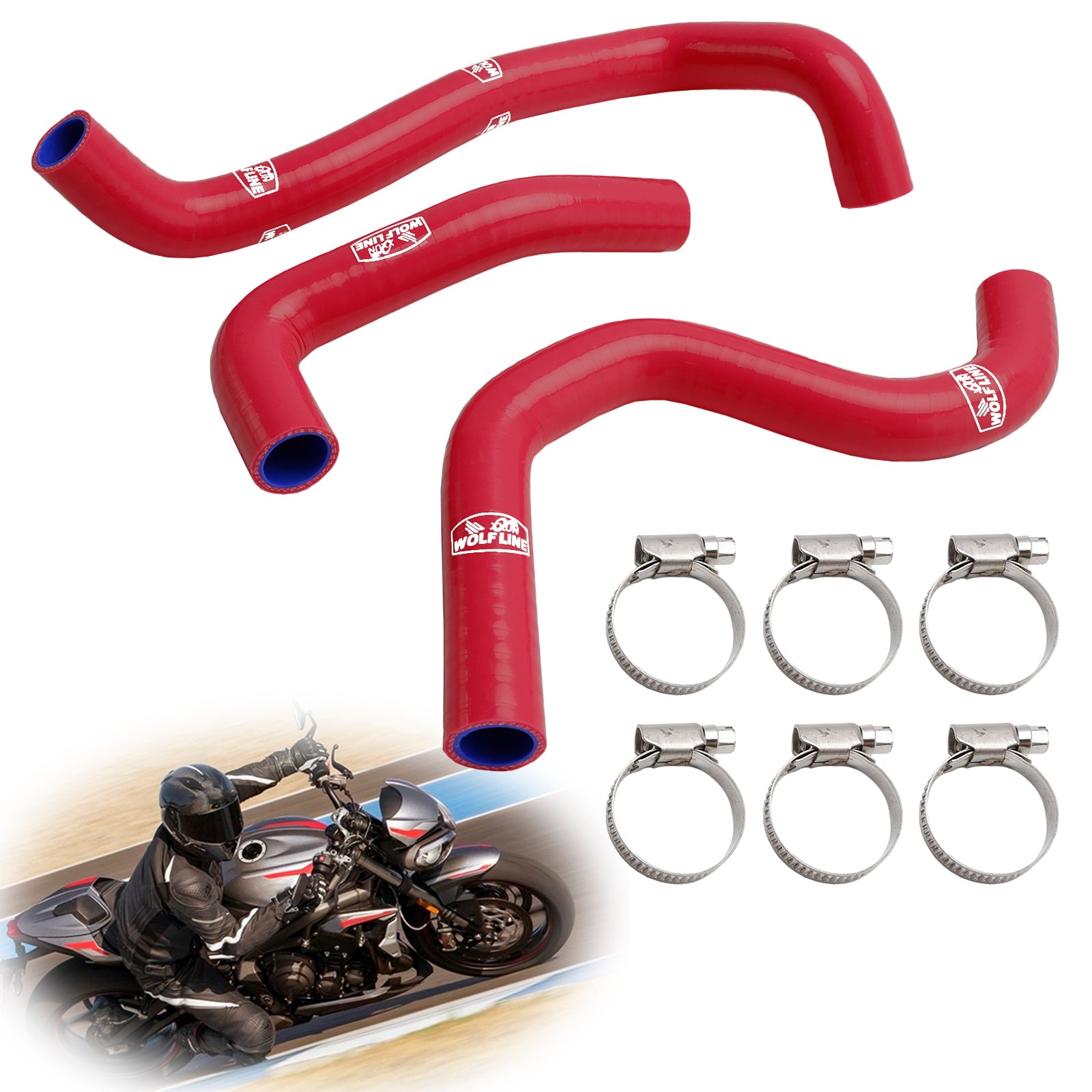 2020-2022 Street Triple 765 R RS Silicone Radiator coolant Hose kit