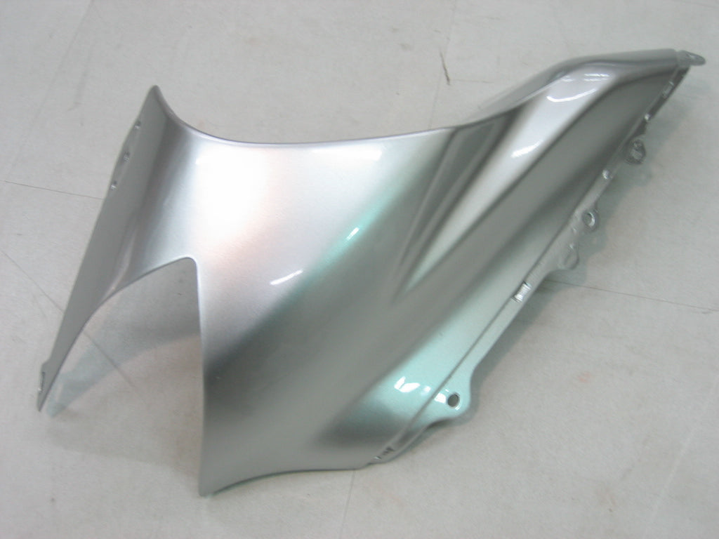 2004-2005 Kawasaki ZX 10R Silver Black Racing Fairings Generic