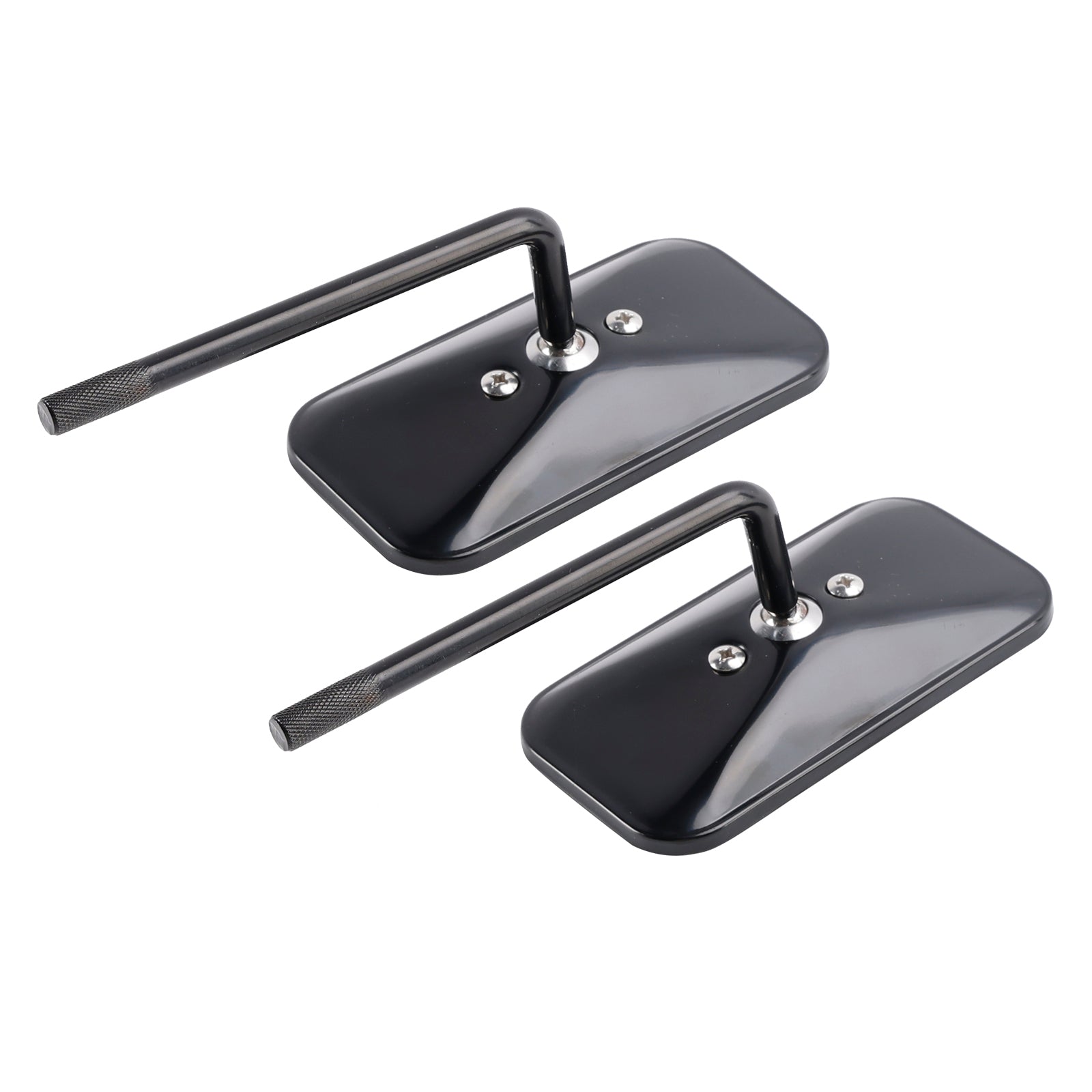 Starý školský štýl obdĺžnikový upínací zrkadlá čierny bratstyle