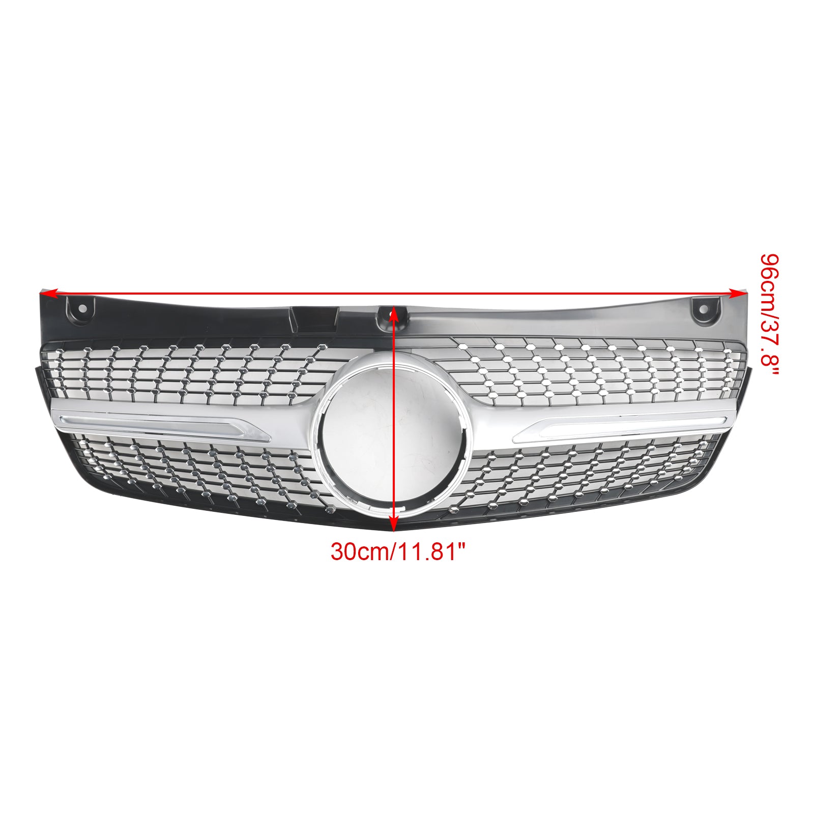 Front Bumper Grille Fit Mercedes Benz V-Class Viano W639 2011-2014 Diamond