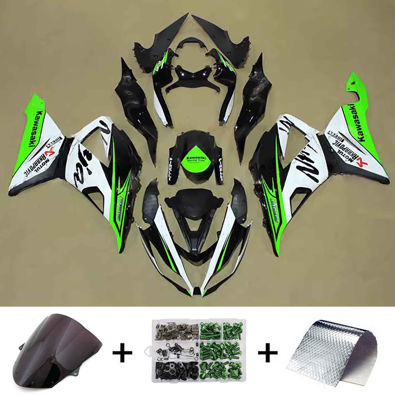 Kit carena iniezione carrozzeria in plastica ABS adatta per Kawasaki ZX6R 636 2013-2018
