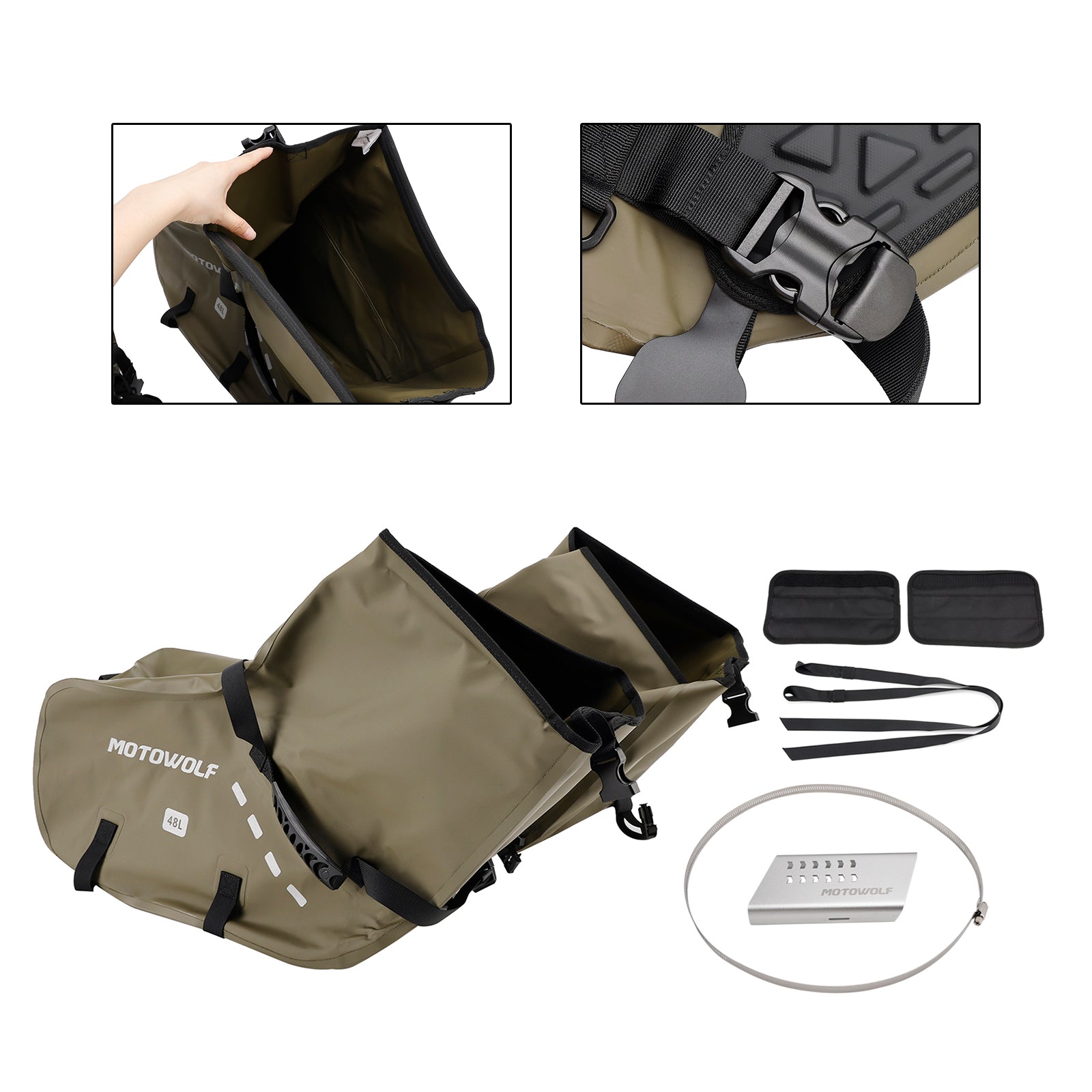 Sac de queue latérale Couleur de sac à segment assorti des bagages 86L Verre pour la moto de scooter