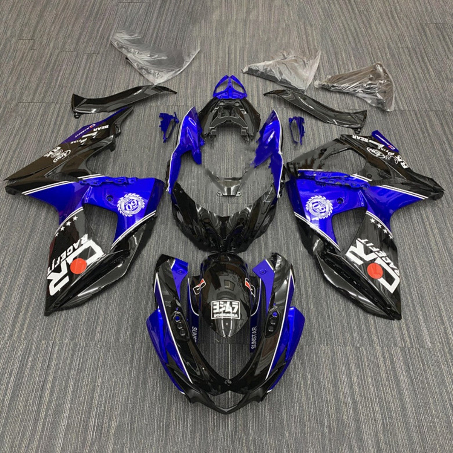 2009-2016 Suzuki gsxr1000 k9 kit de carénage kit de carrosserie en plastique
