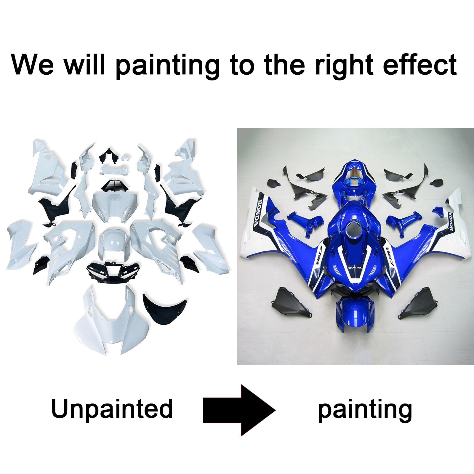 Kit de carénage d'injection carrosserie plastique ABS pour Honda CBR1000RR-R 2020-2023