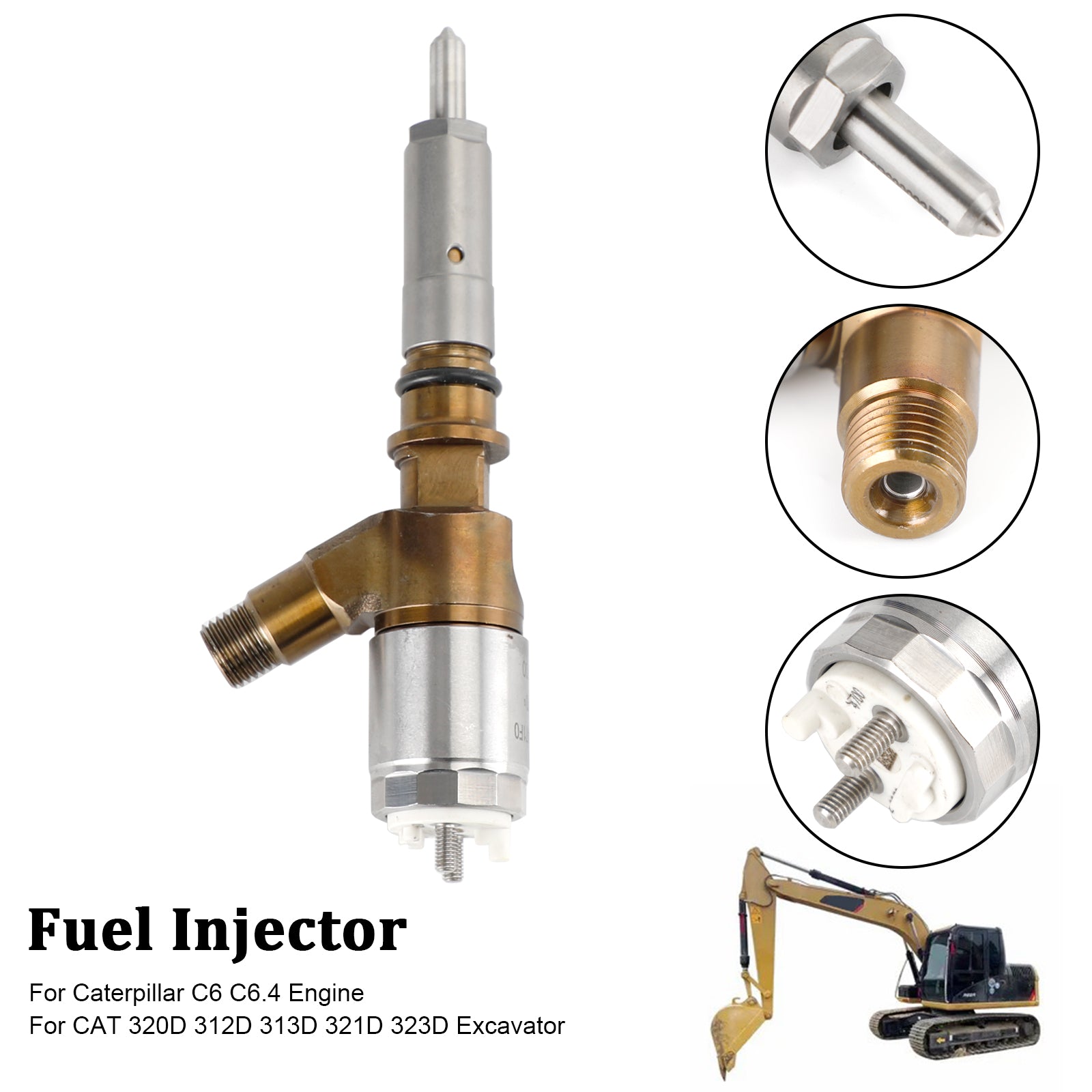 Injecteur de carburant 3264700 adapté à Caterpillar C6 C6.4 adapté à la pelle CAT 320D, 1 pièce