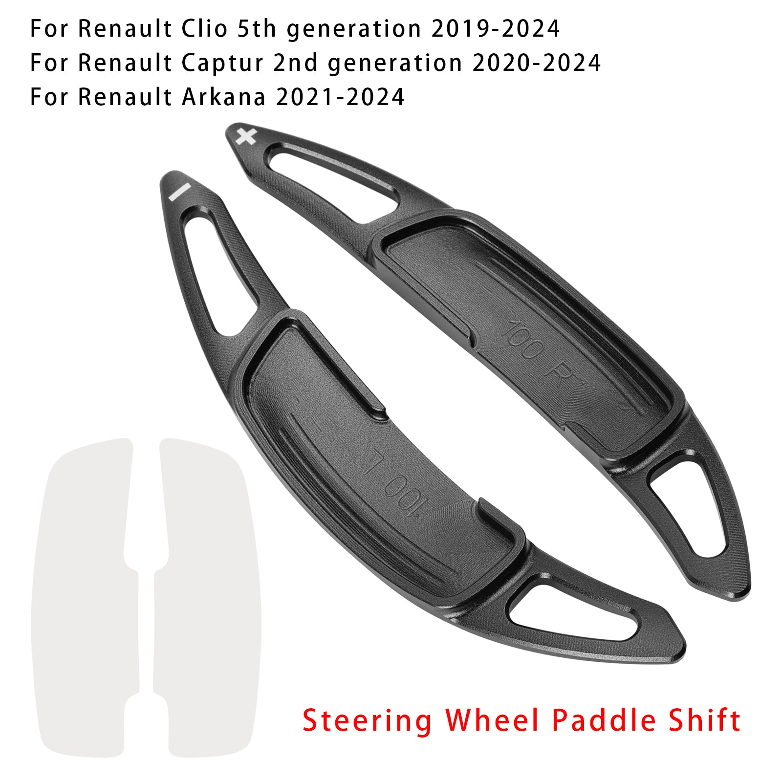 Steering Wheel Paddle Shifter Extension For Renault Clio Captur Aluminium