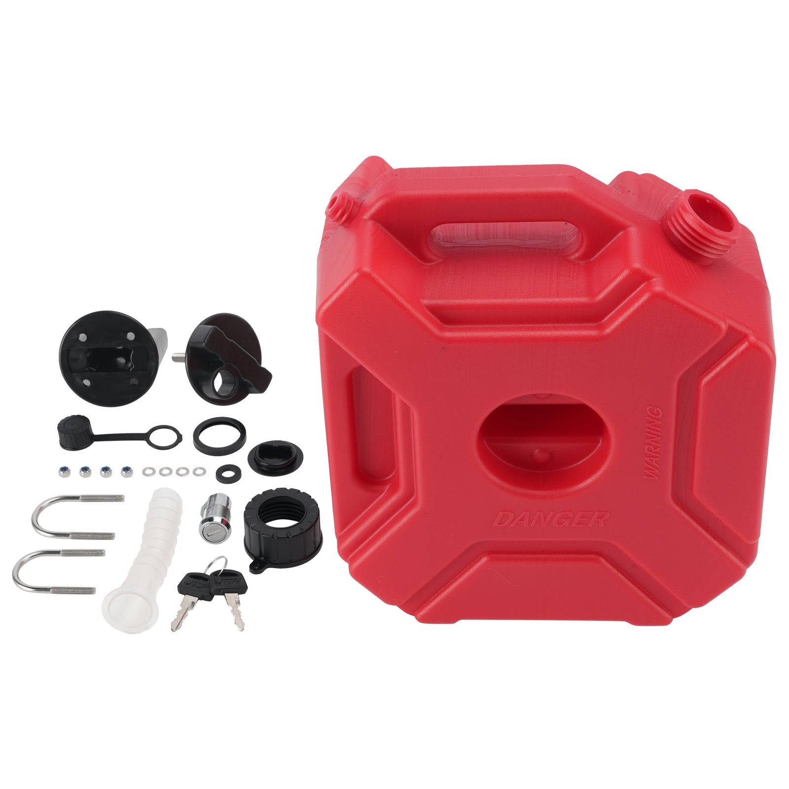 5L Red Plastic Jerry Can Spare Petrol Oil Fuel Tank for Motorcycle ATV UTV