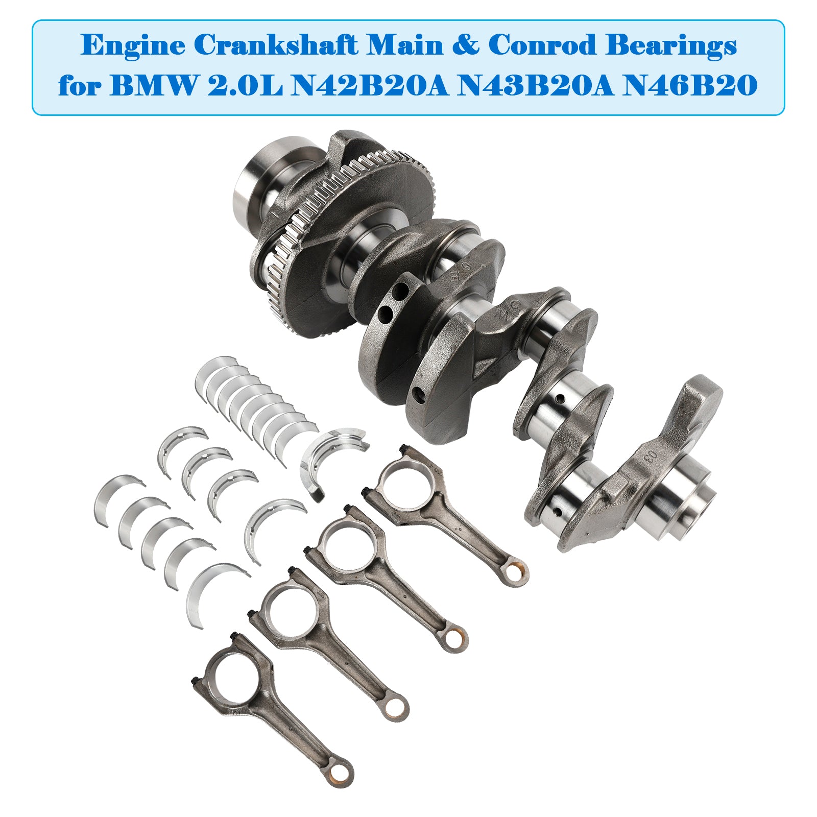 Cigüeñal principal del motor BMW 2.0L N42B20A N43B20A N46B20 & Cojinetes de biela